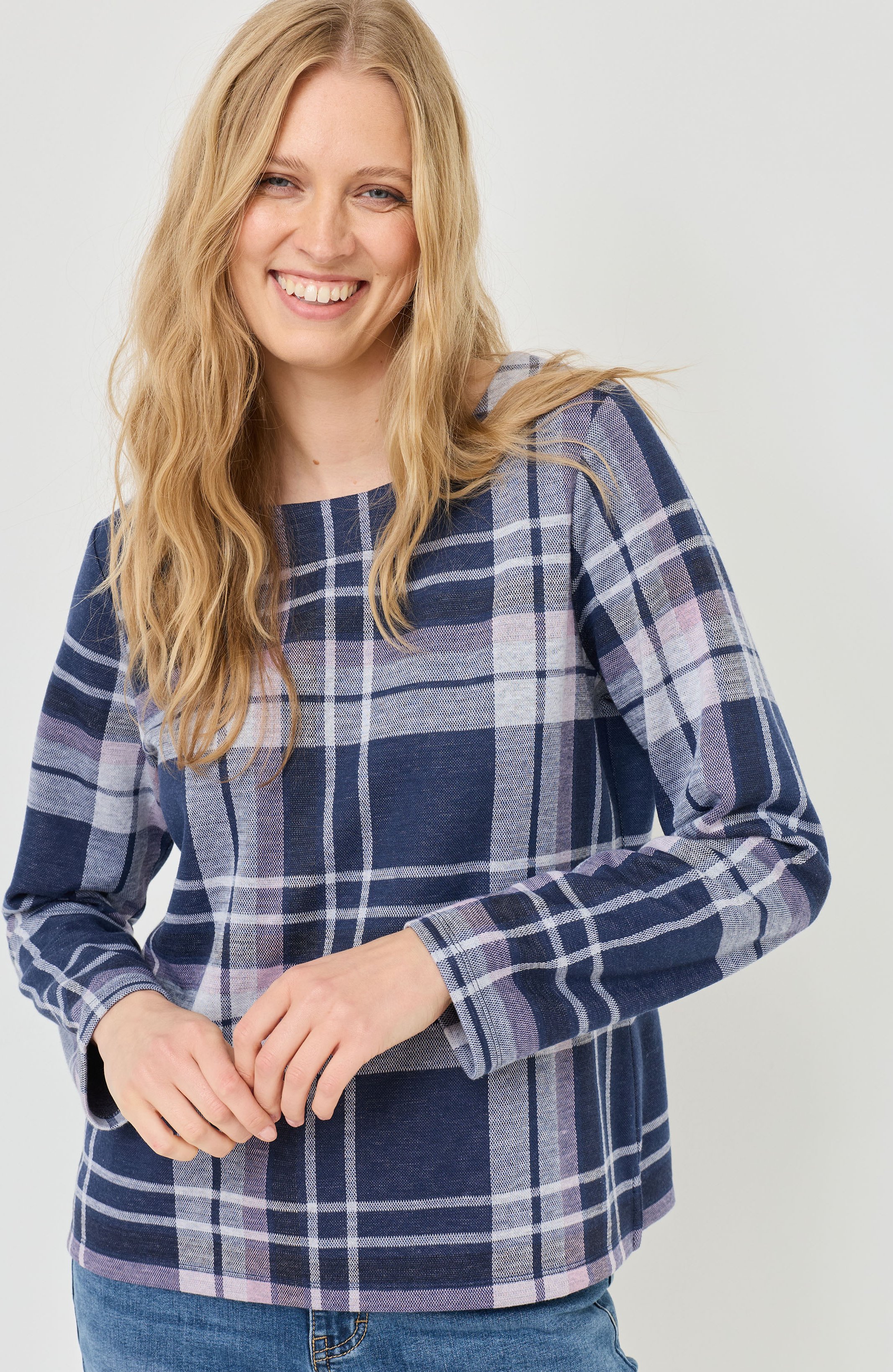 Weiches Sweatshirt mit Karomuster