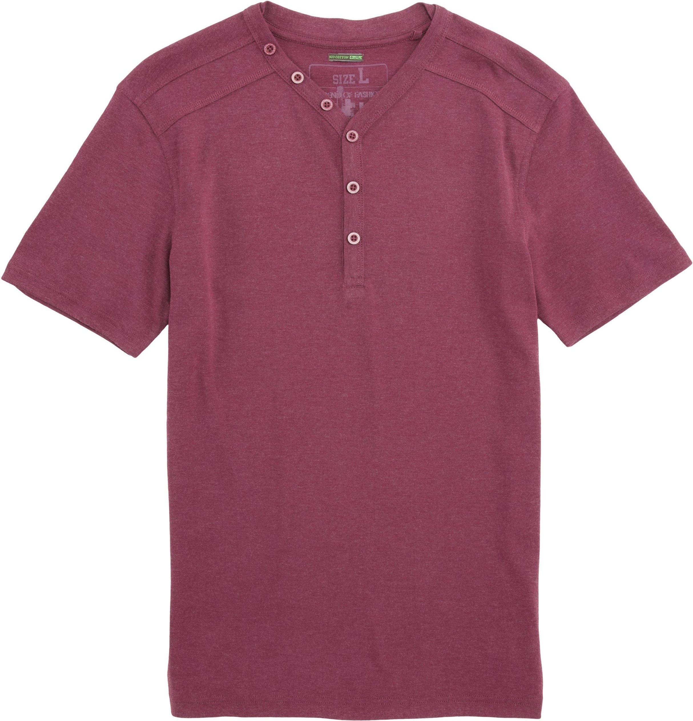 Kurzarm-Henley aus Baumwoll-Mix