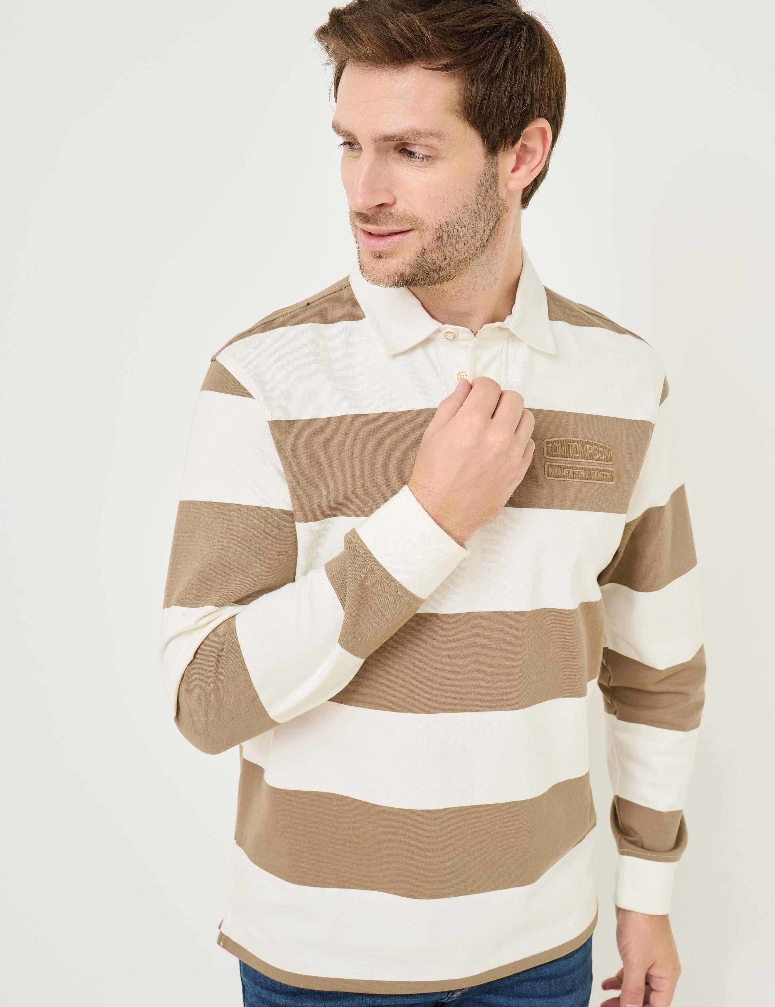 Polo-Shirt mit Blockstreifen