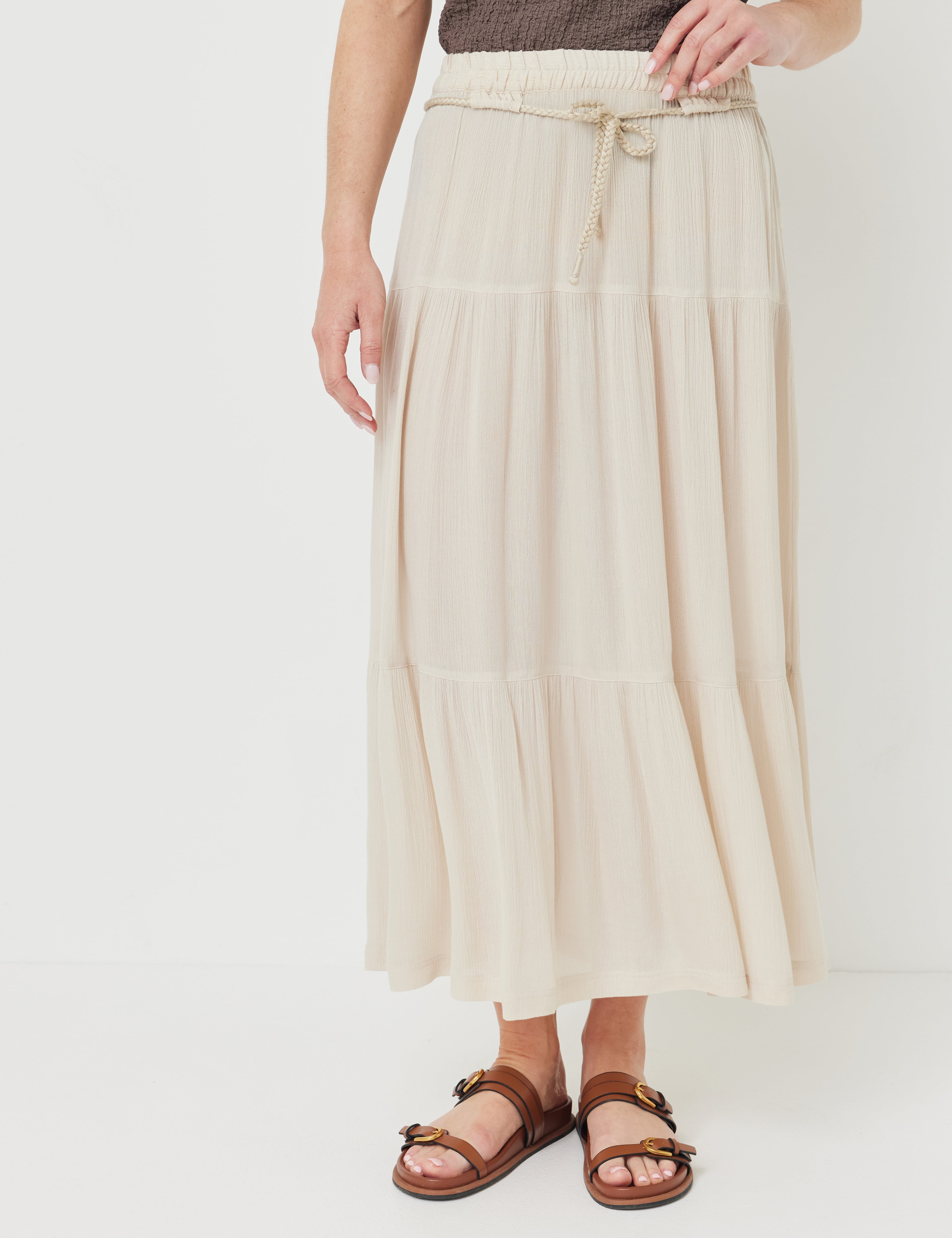 Luftiger Stufen-Rock in Maxilänge