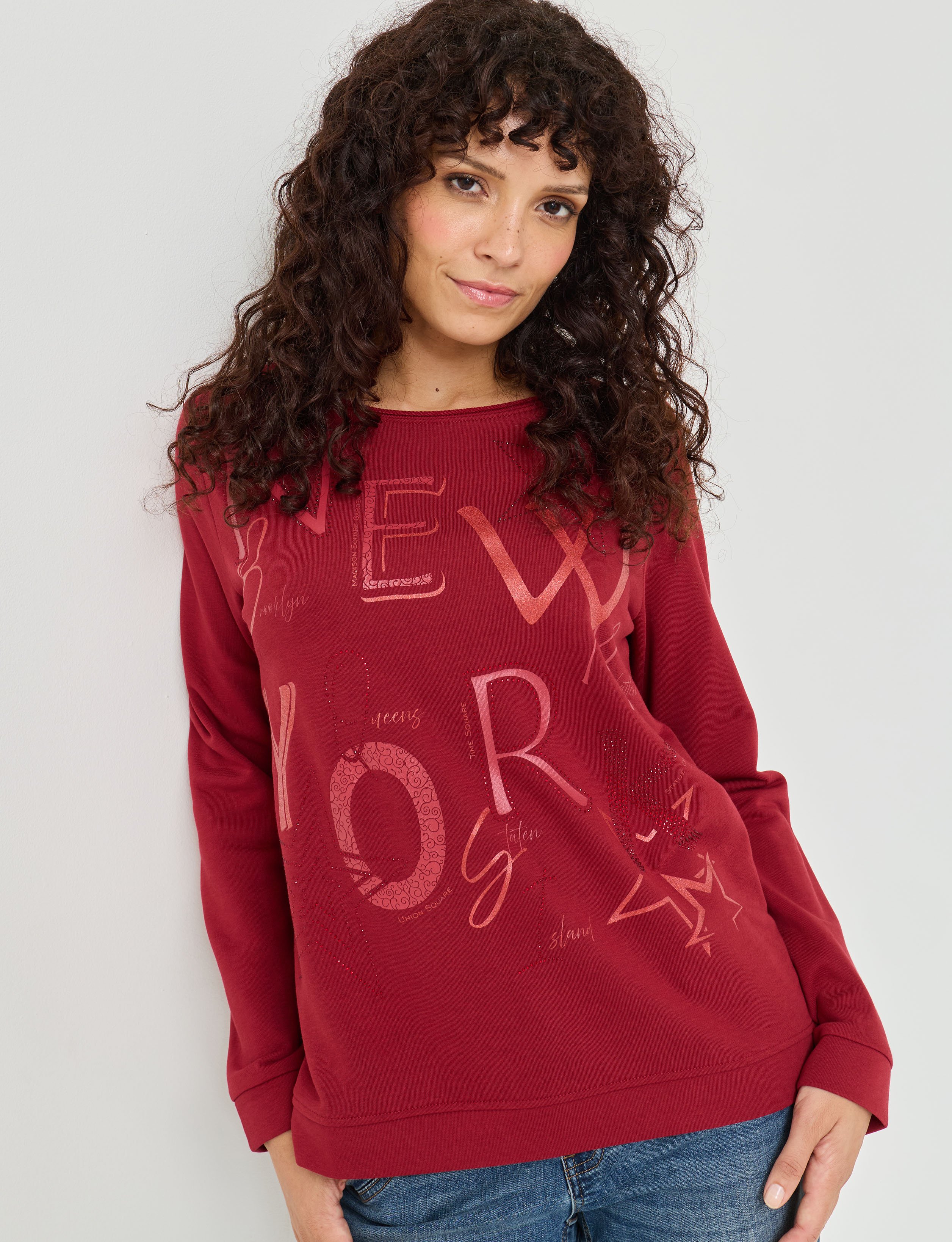 Sweat-Shirt mit Glitzerprint