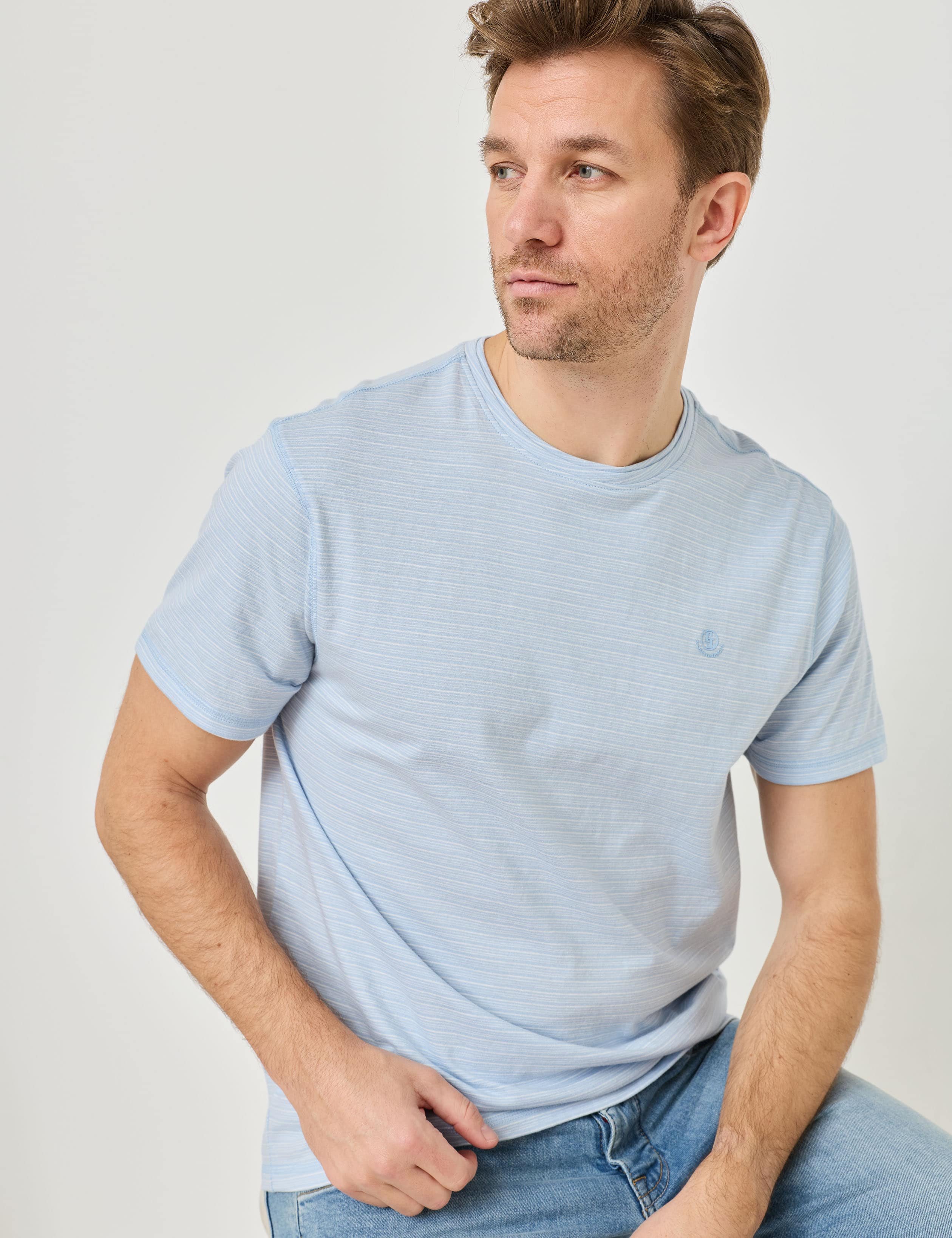 T-Shirt mit Flammgarn-Optik