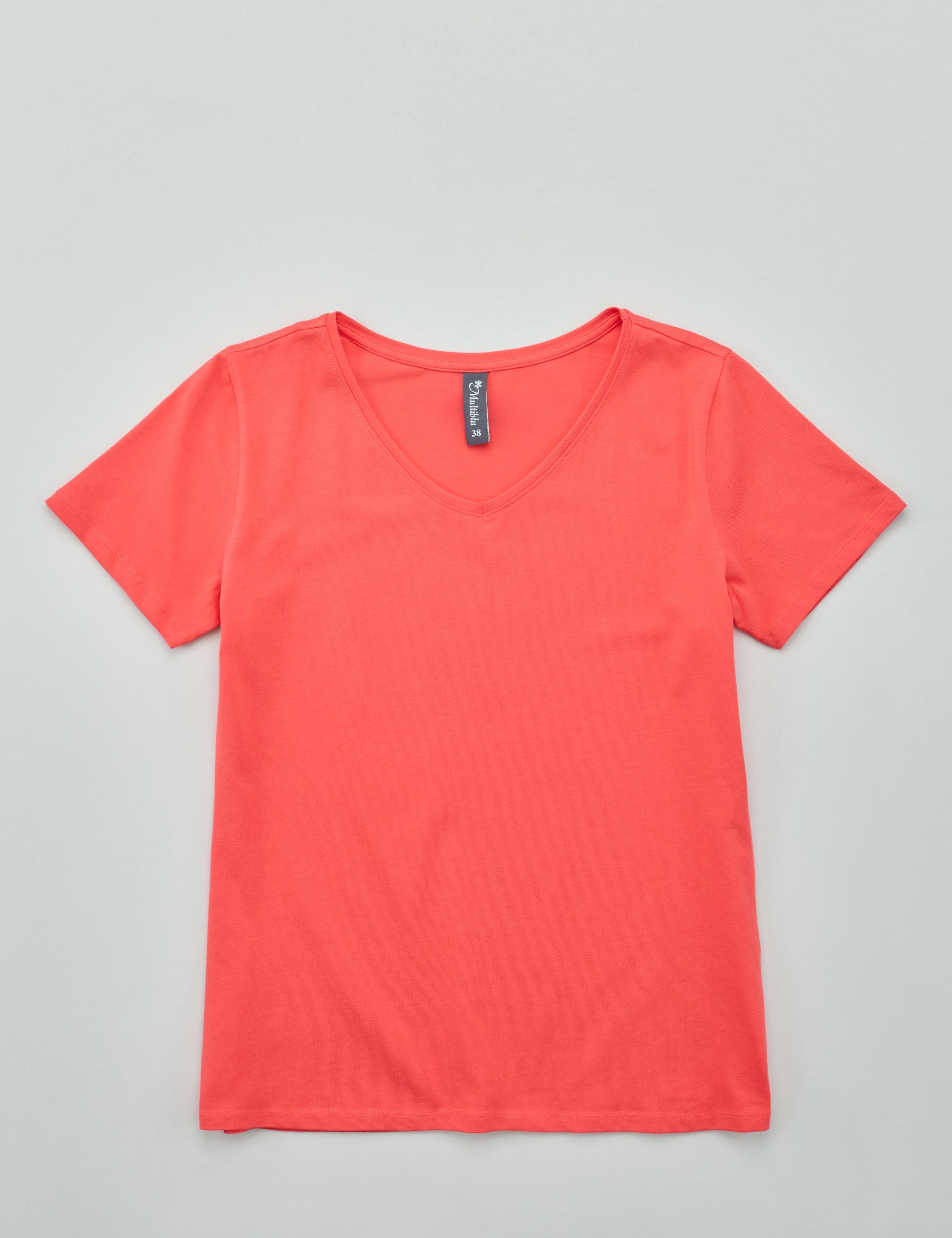 Basic T-Shirt Sandy, V-Ausschnitt