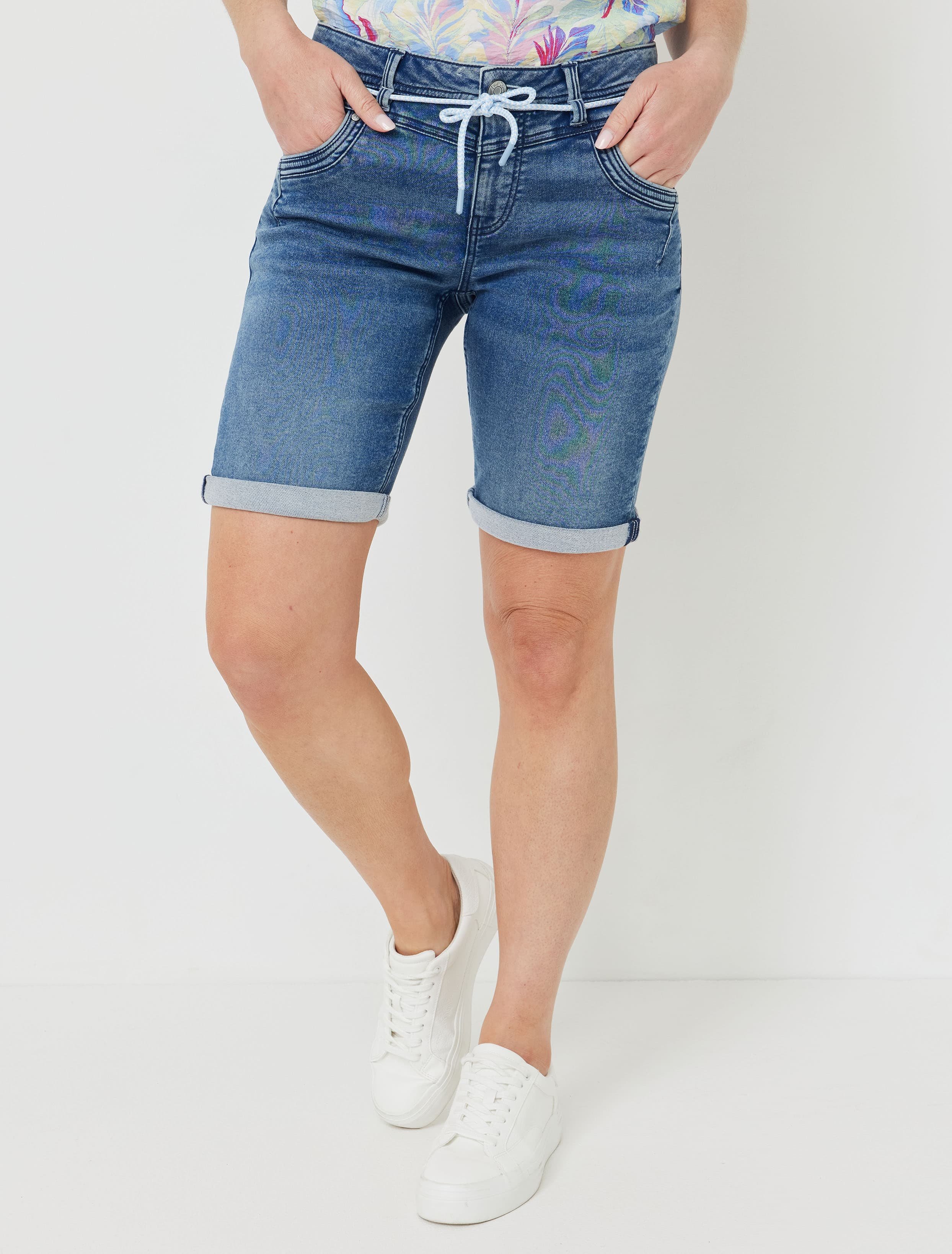 Jeans-Shorts aus Baumwoll-Stretch