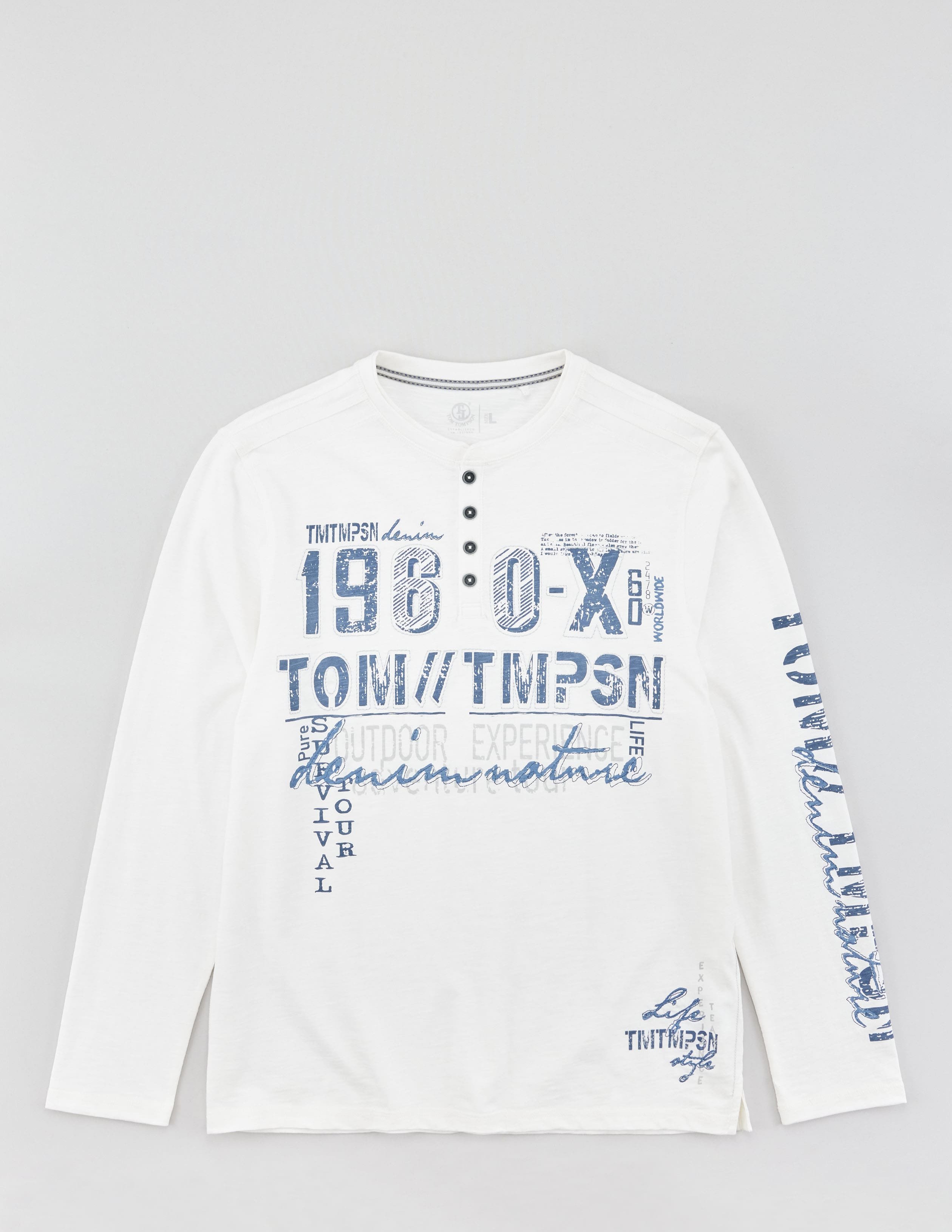 Henley Shirt, Prints u. Applikation