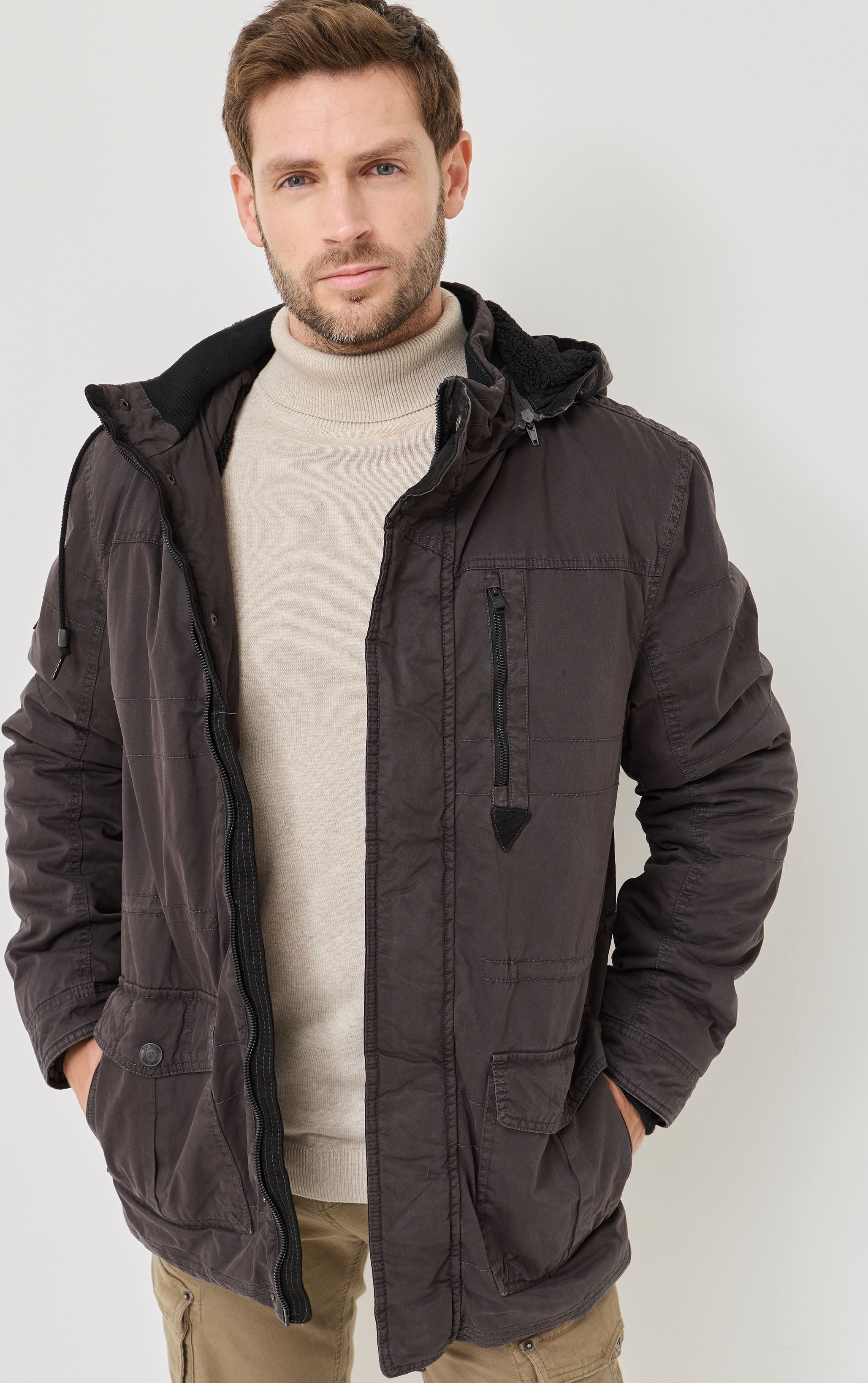 Lässiger Parka, warm gefüttert