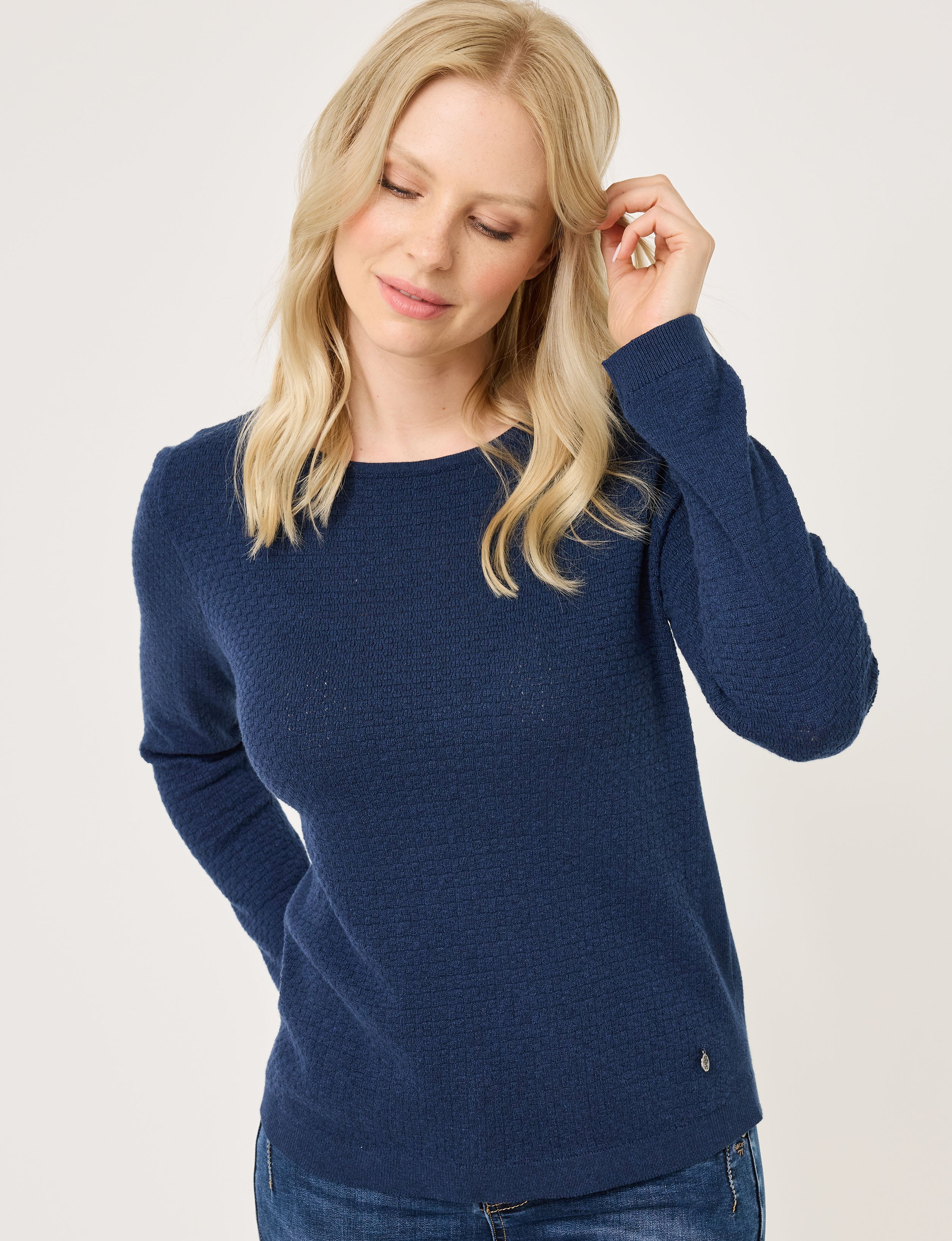 Basic-Pullover m. dezenter Struktur