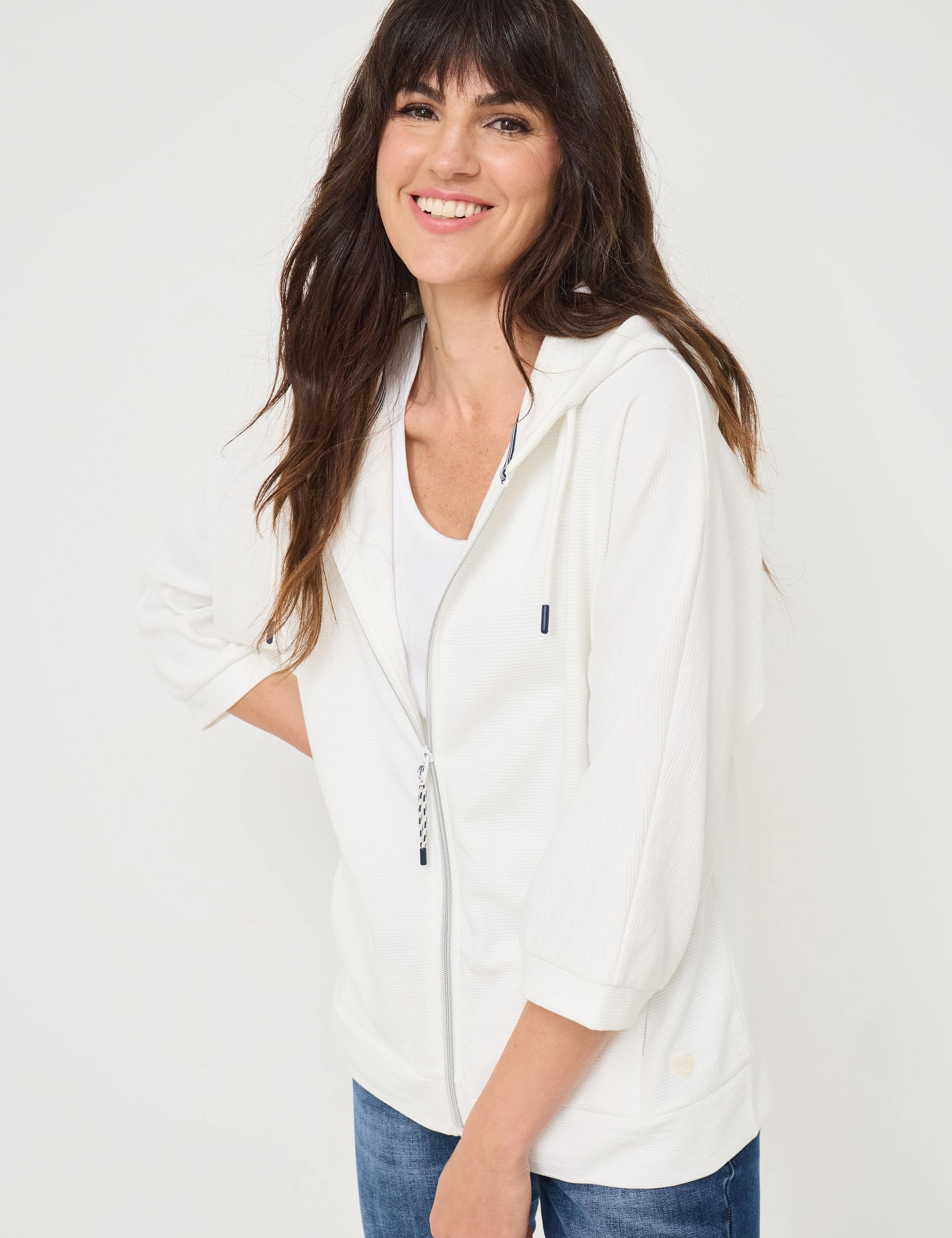 Sweatjacke mit Fledermaus-Ärmel