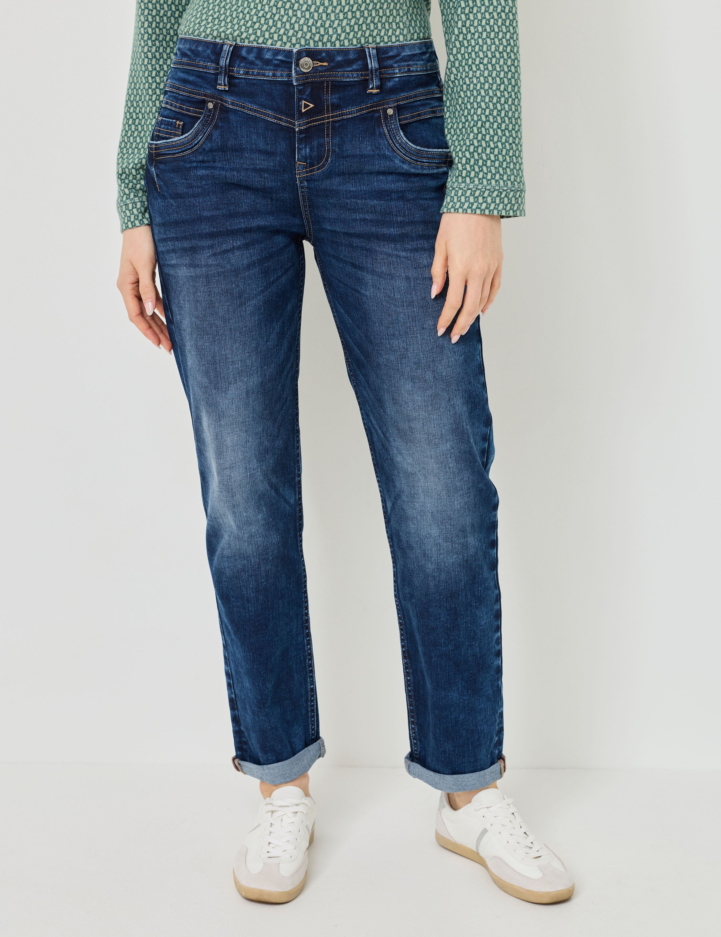 Relaxed Fit Jeans, hohe Leibhöhe