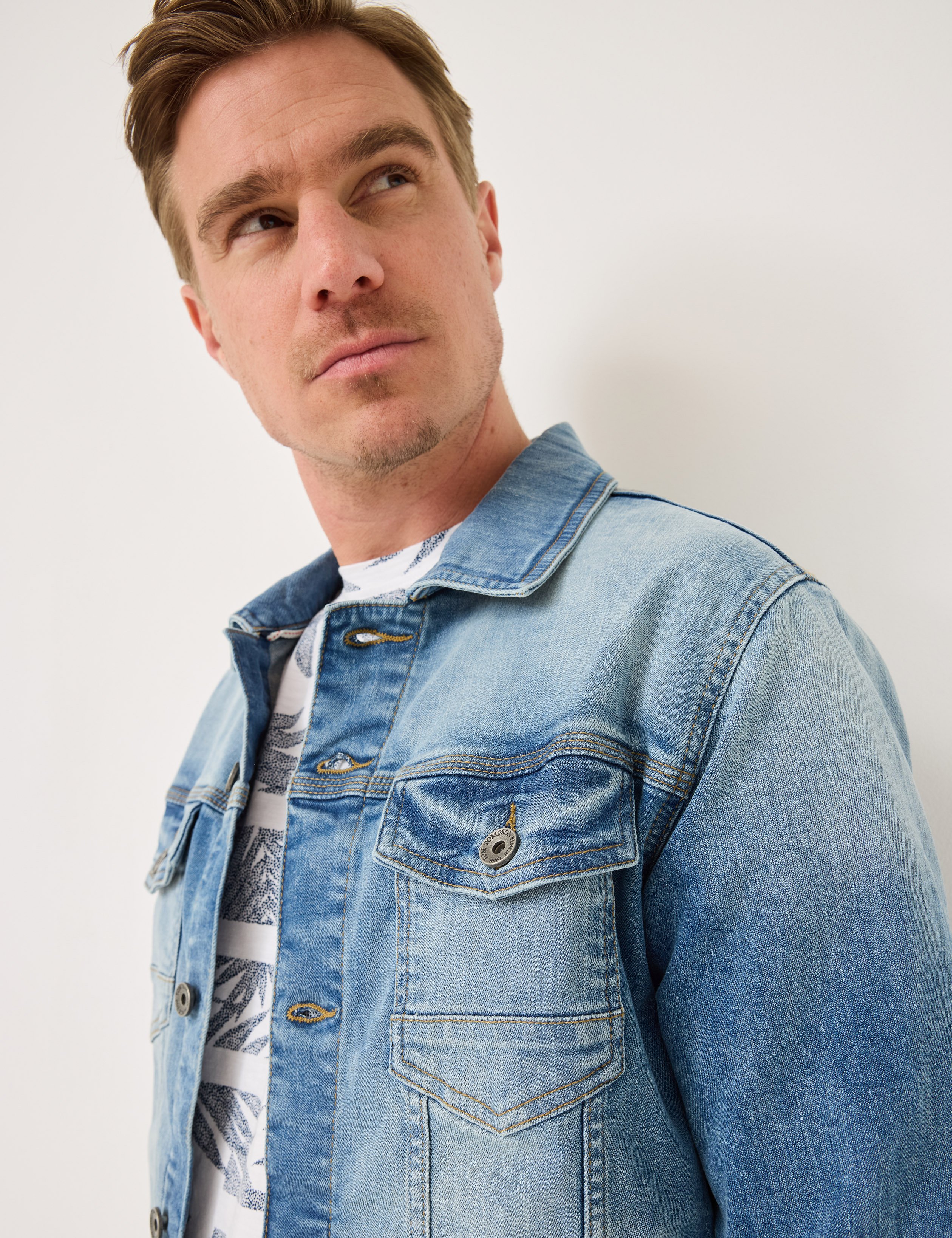 Basic Jeansjacke im Western-Style