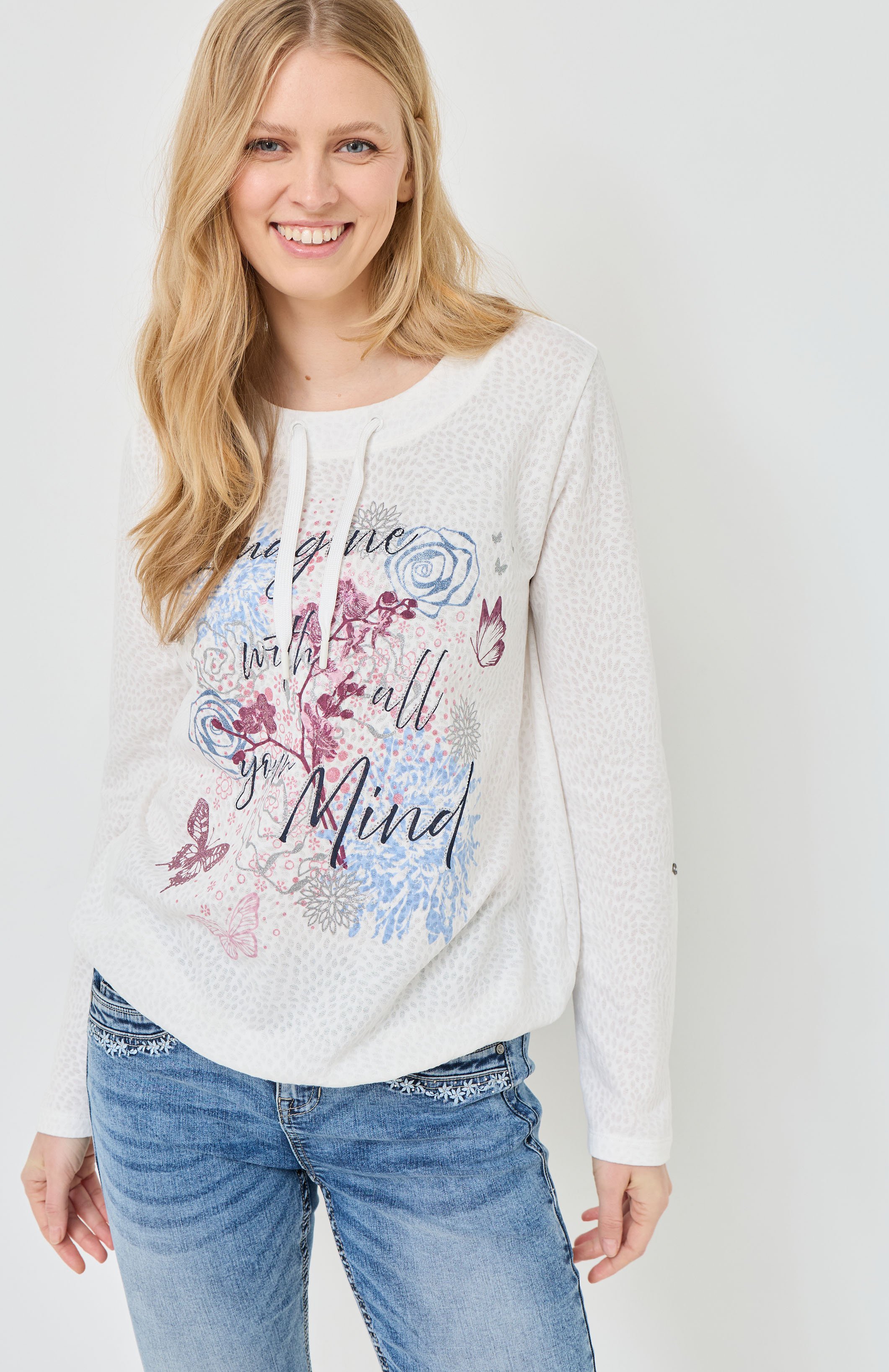 Ausbrenner-Shirt mit Print