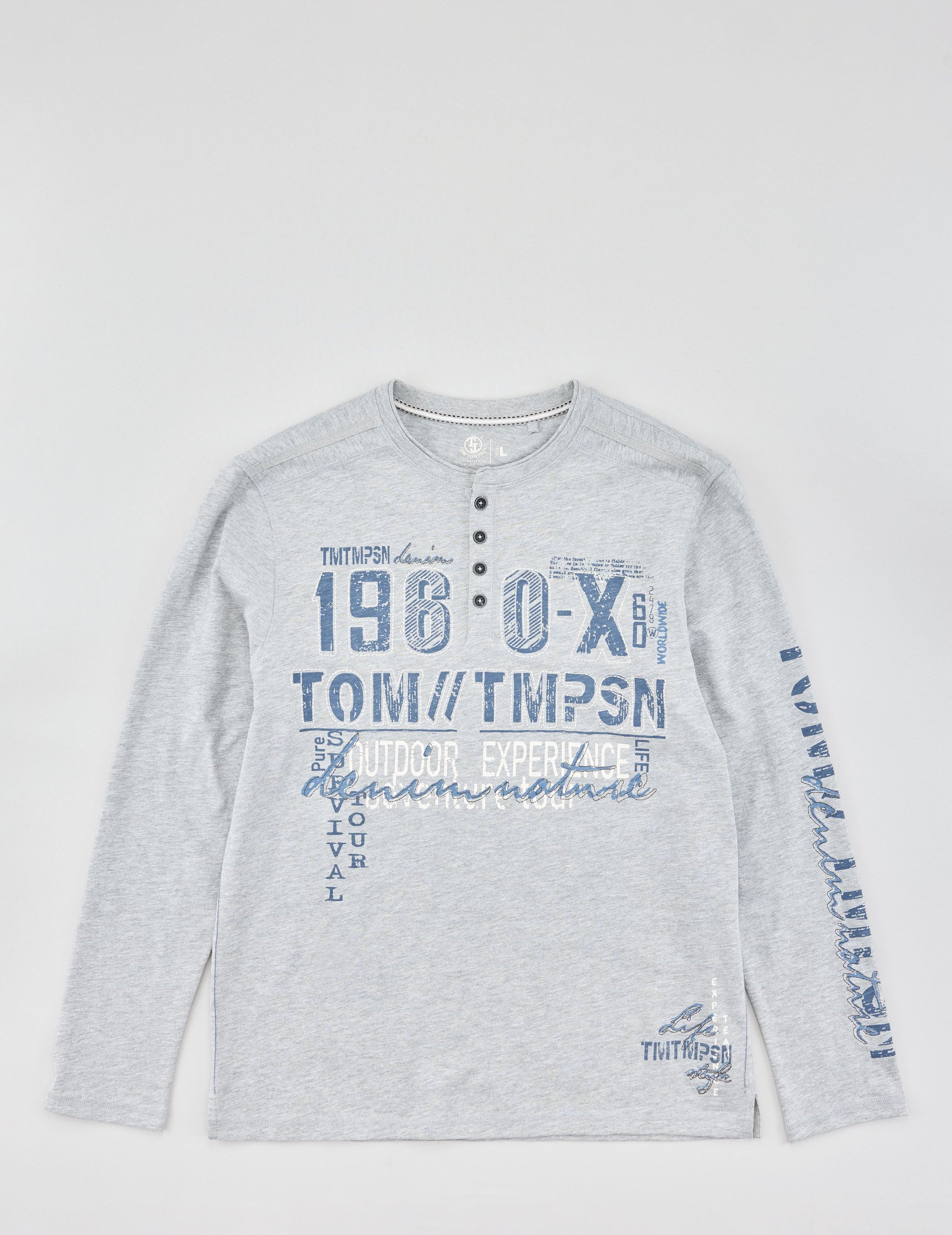 Henley Shirt, Prints u. Applikation