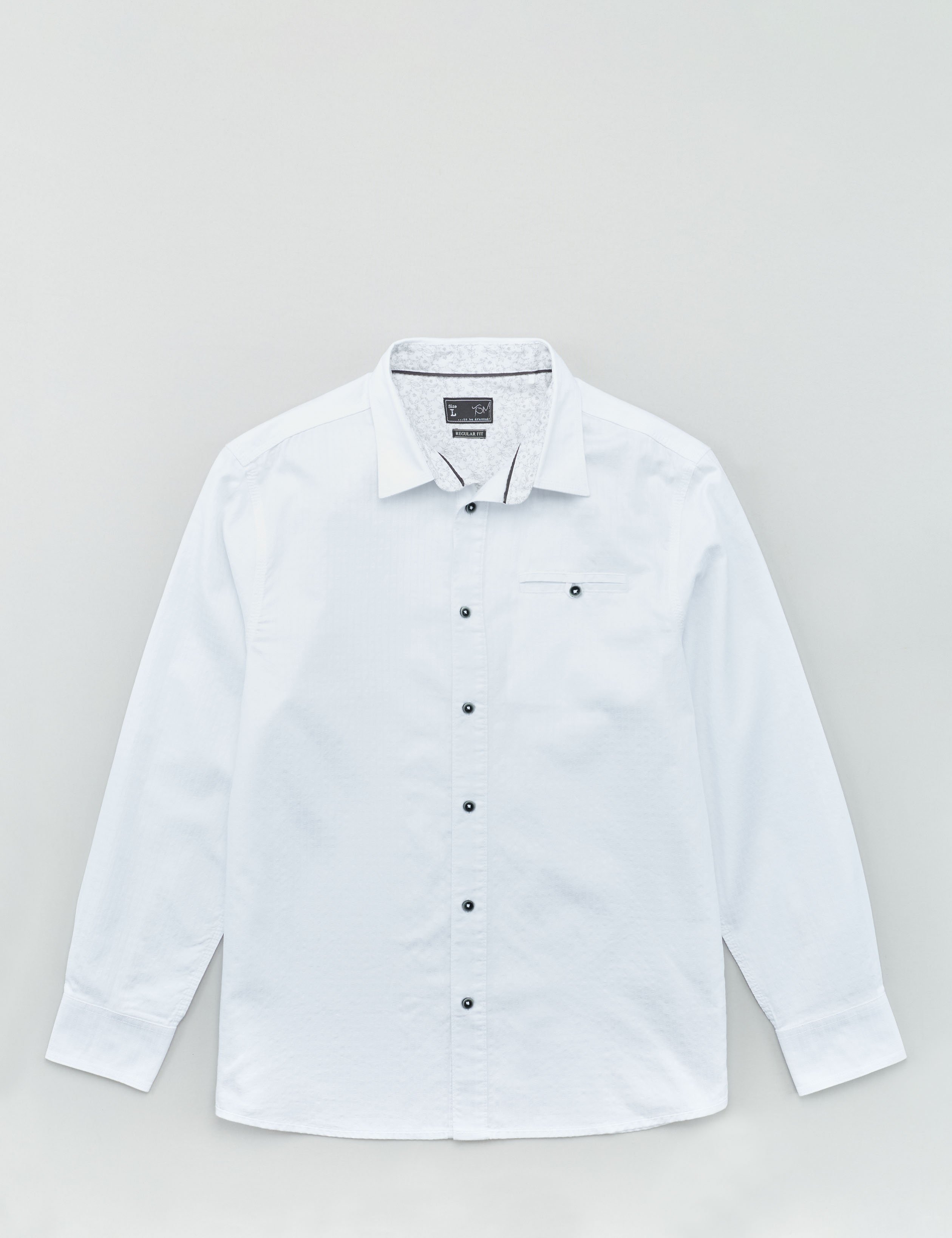 Uni-Hemd mit dezenter Struktur