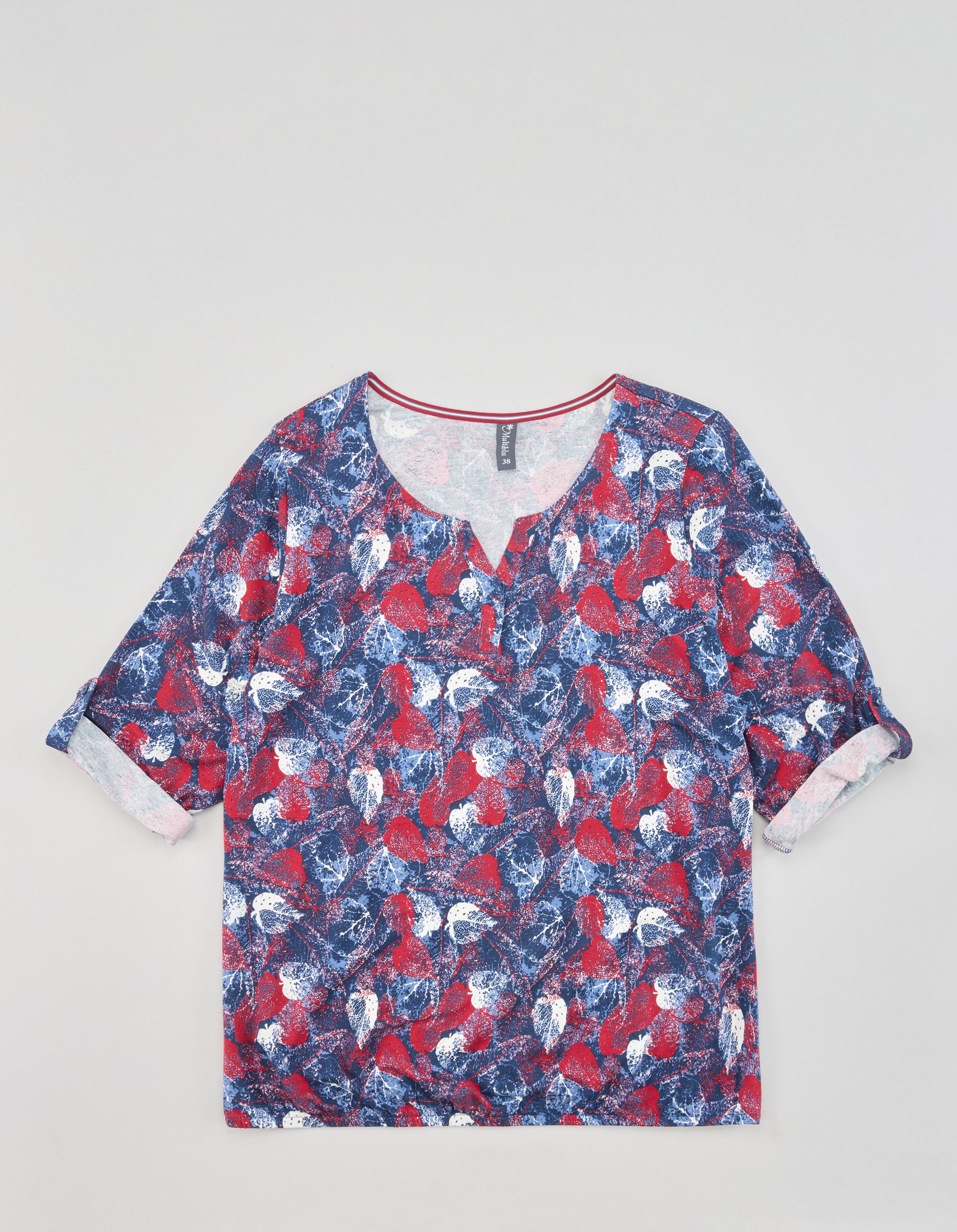 Shirt mit Alloverprint u. 3/4-Arm
