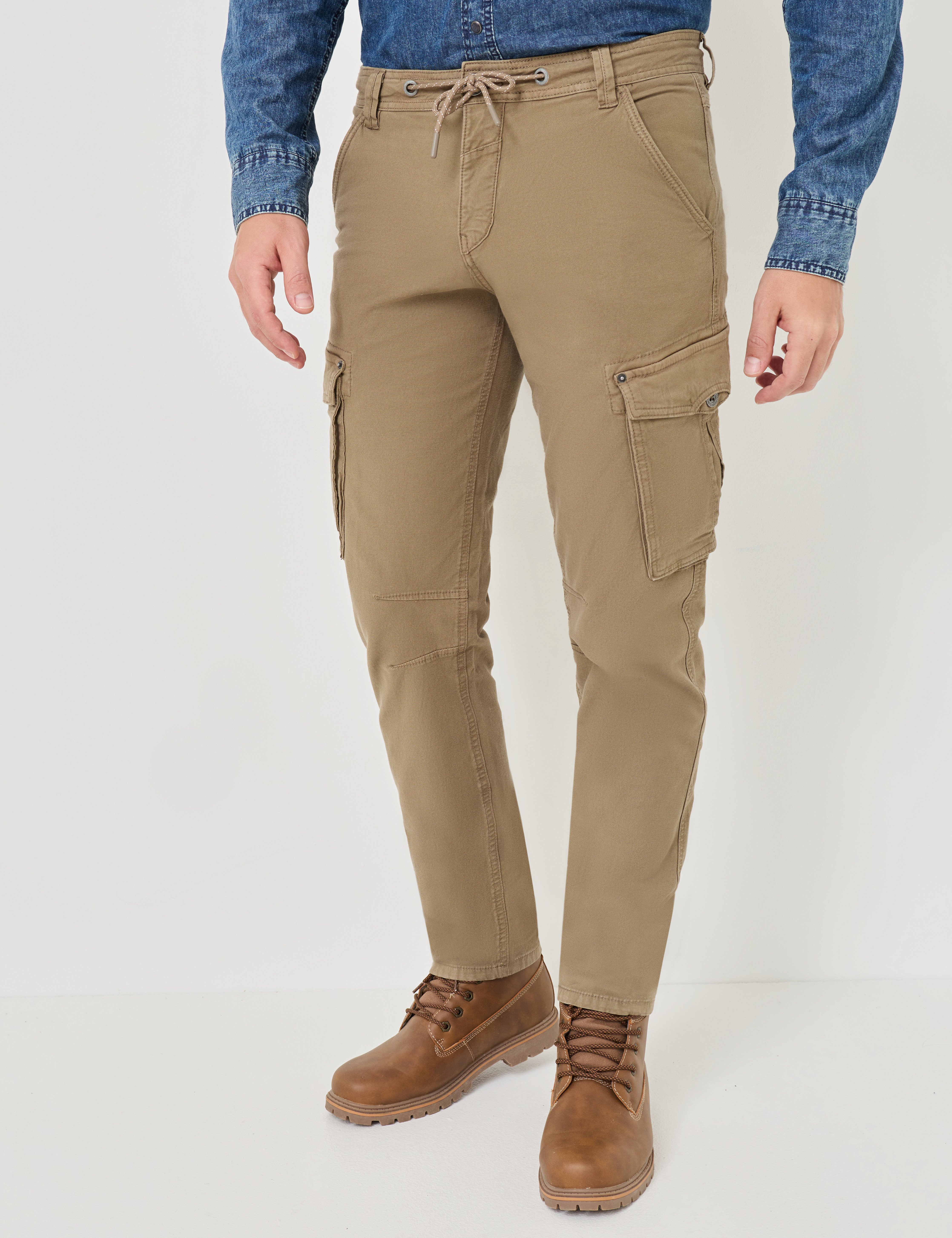 Strukturierte Cargohose m. Stretch