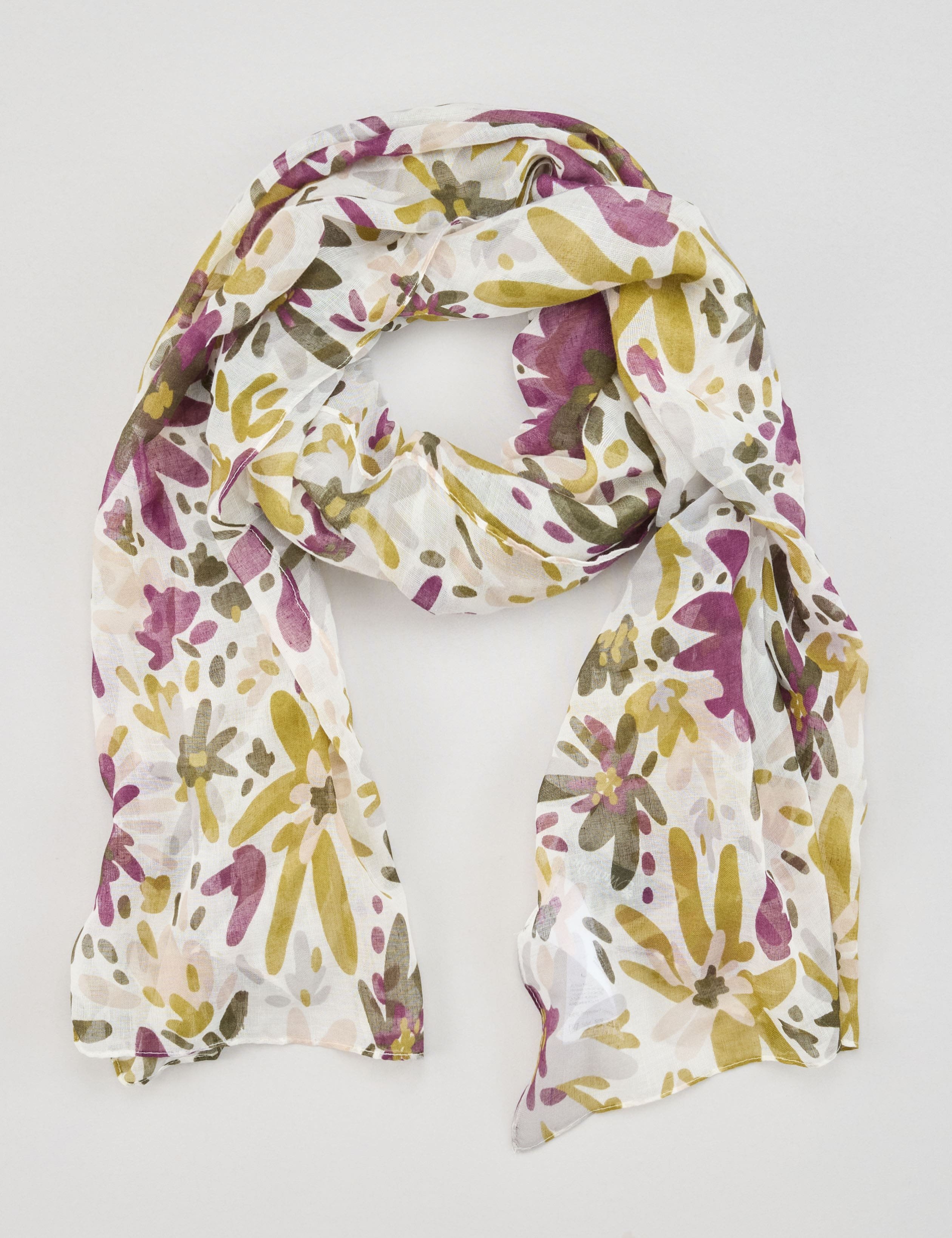 Halsschmeichler: Tuch mit Blüten