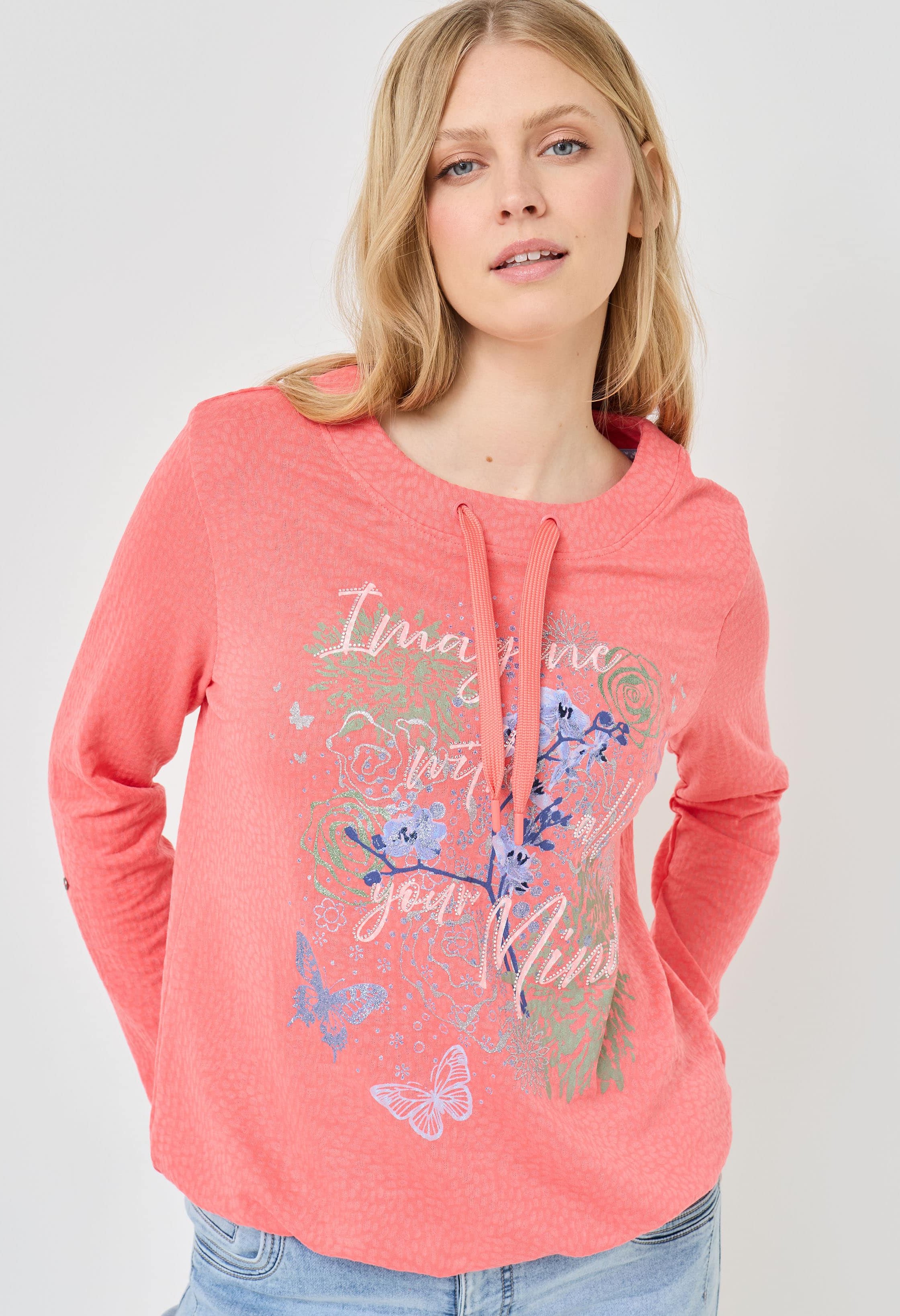 Ausbrenner-Shirt mit Print