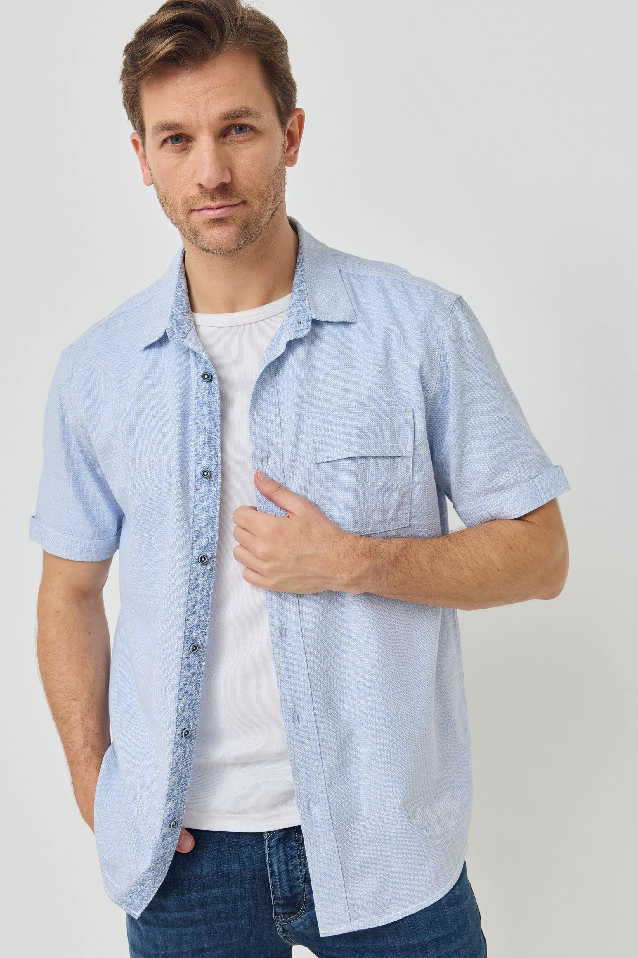 Allrounder: leichtes Struktur-Hemd