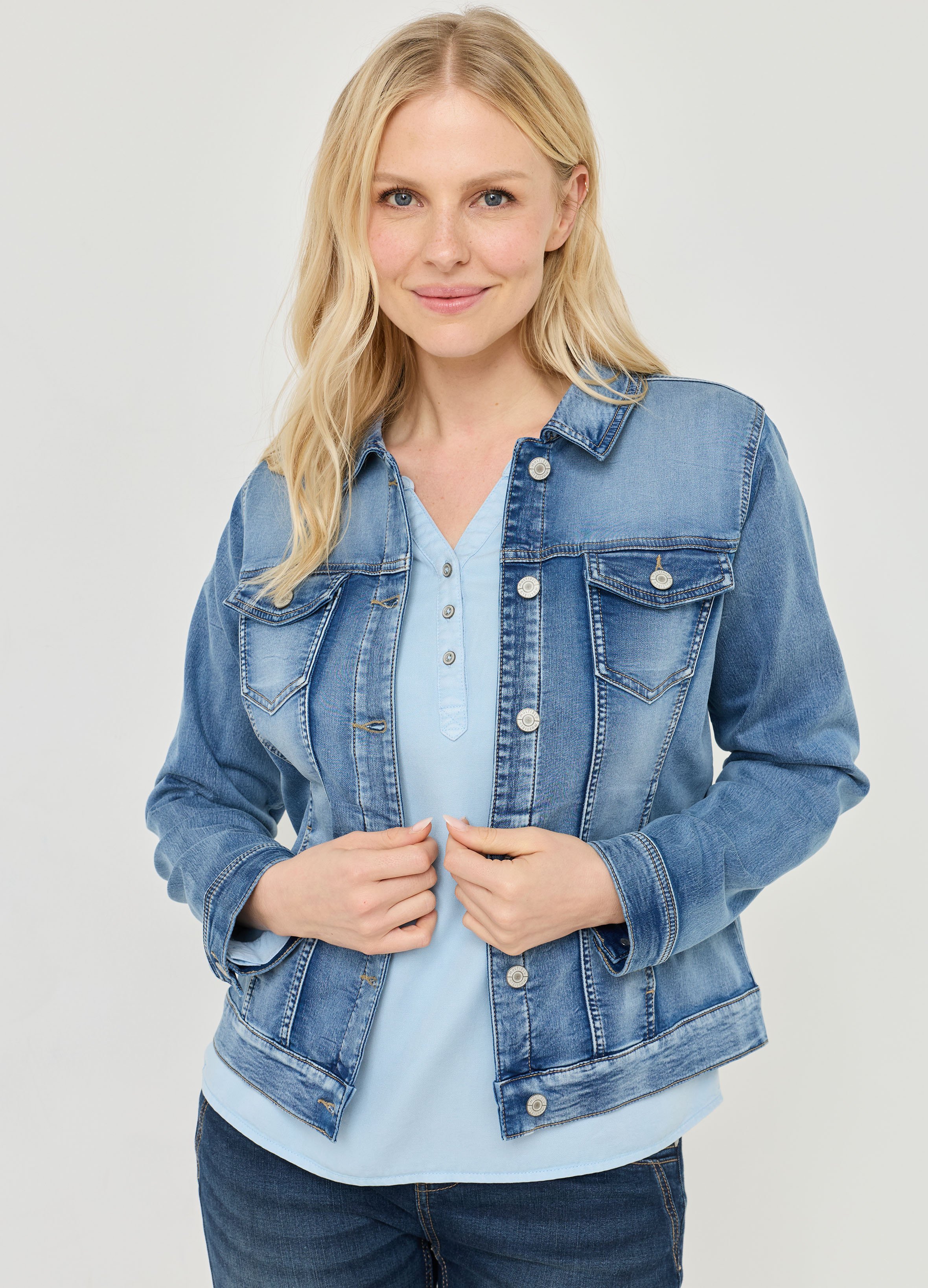 Bequeme Jeansjacke, Stretchkomfort