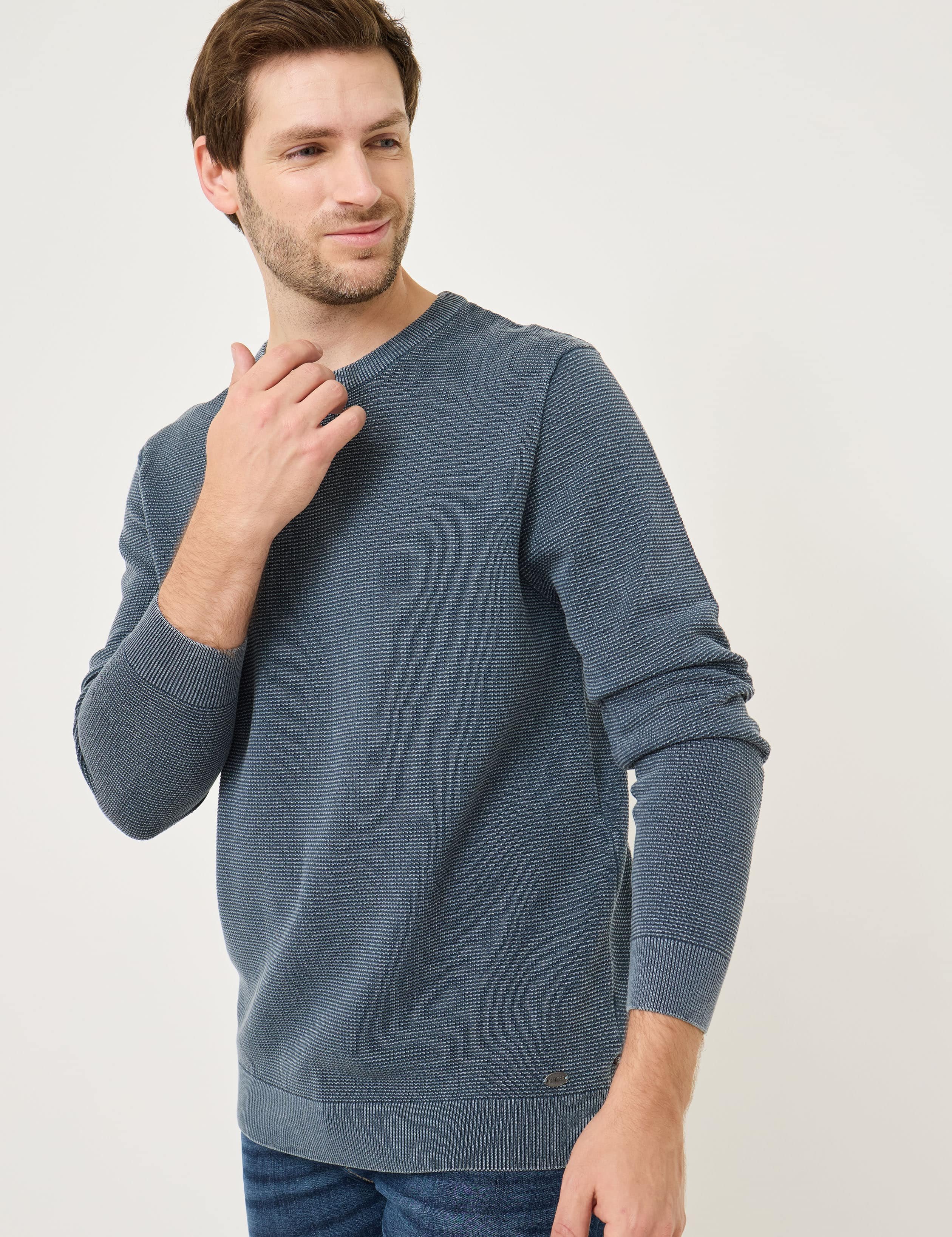 Strickpullover mit Wascheffekten