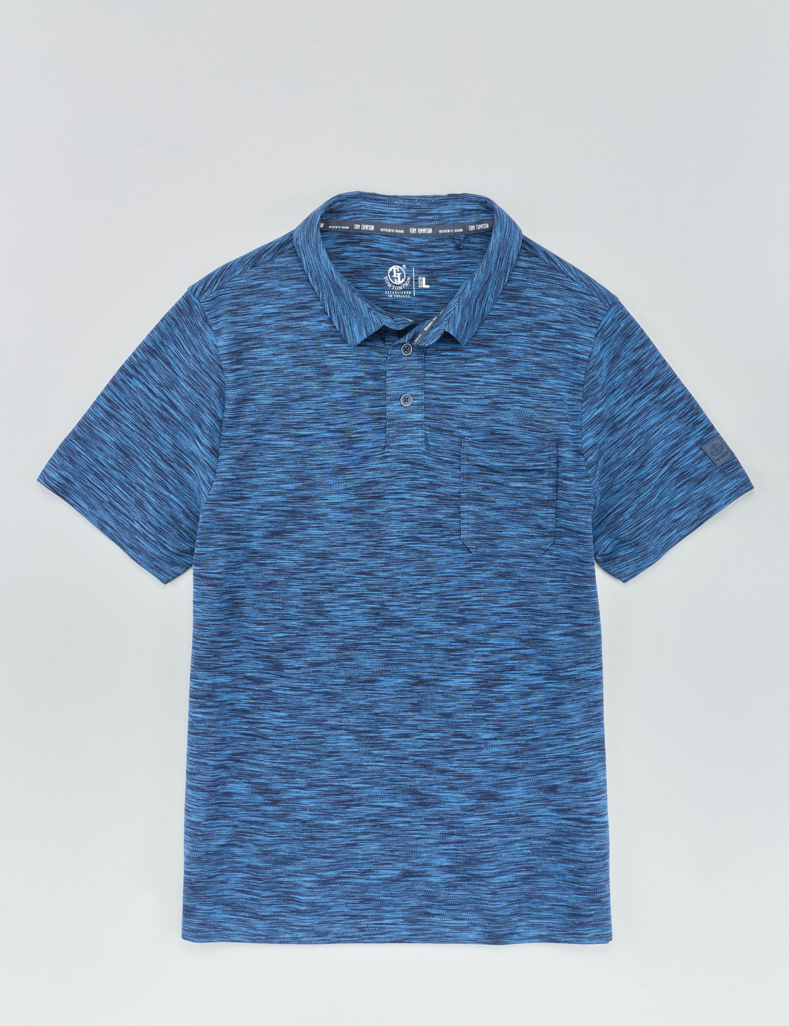 Polo-Shirt mit melange Optik