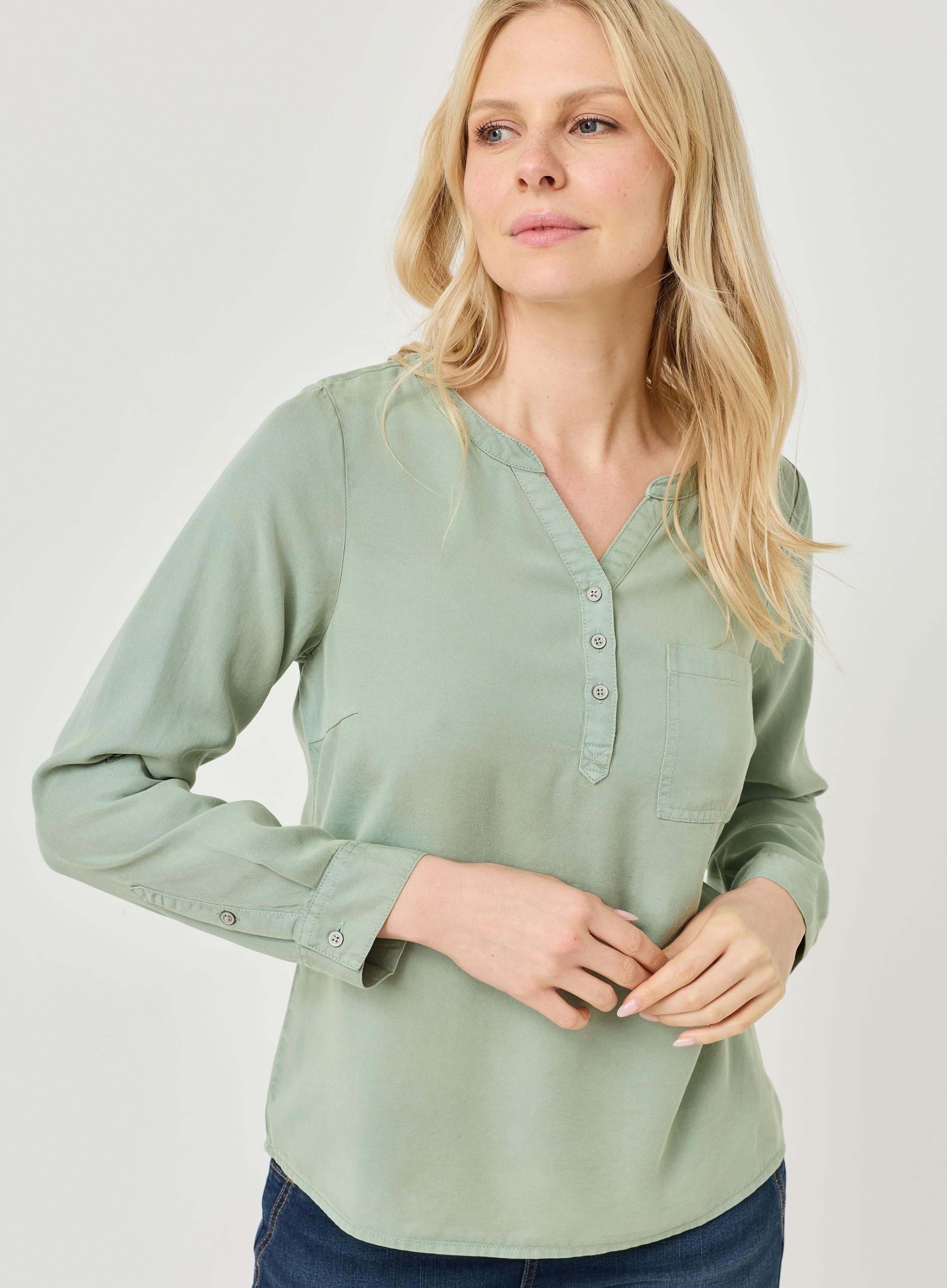 Bluse aus weichem Lyocell-Gewebe