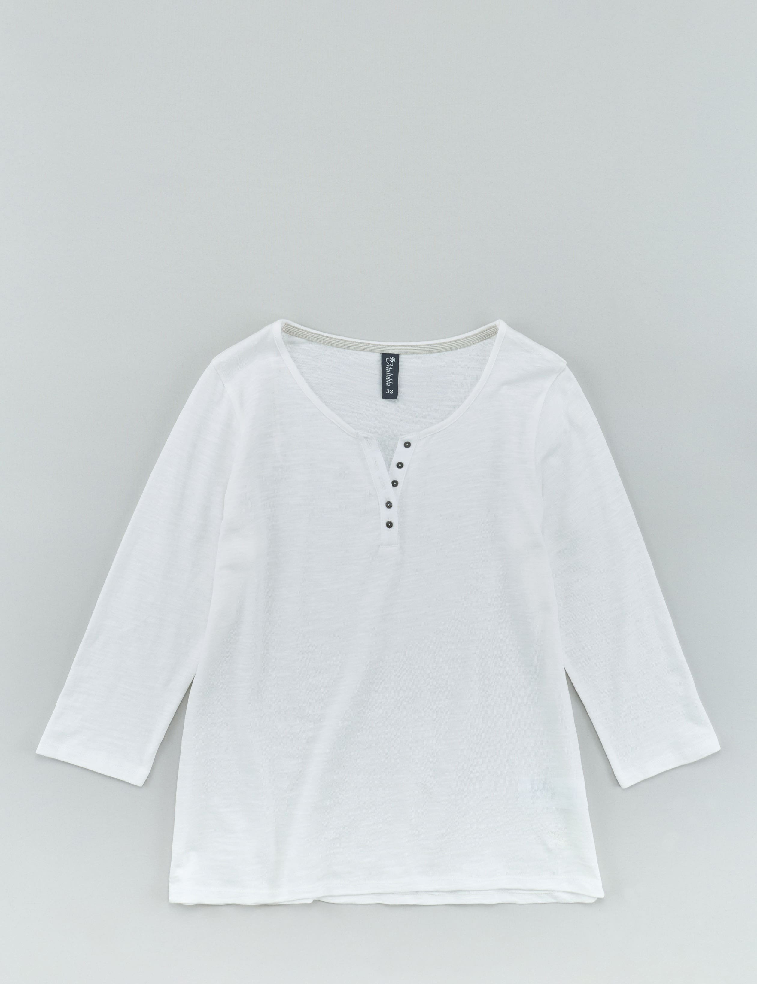 Basic T-Shirt mit Knopfleiste