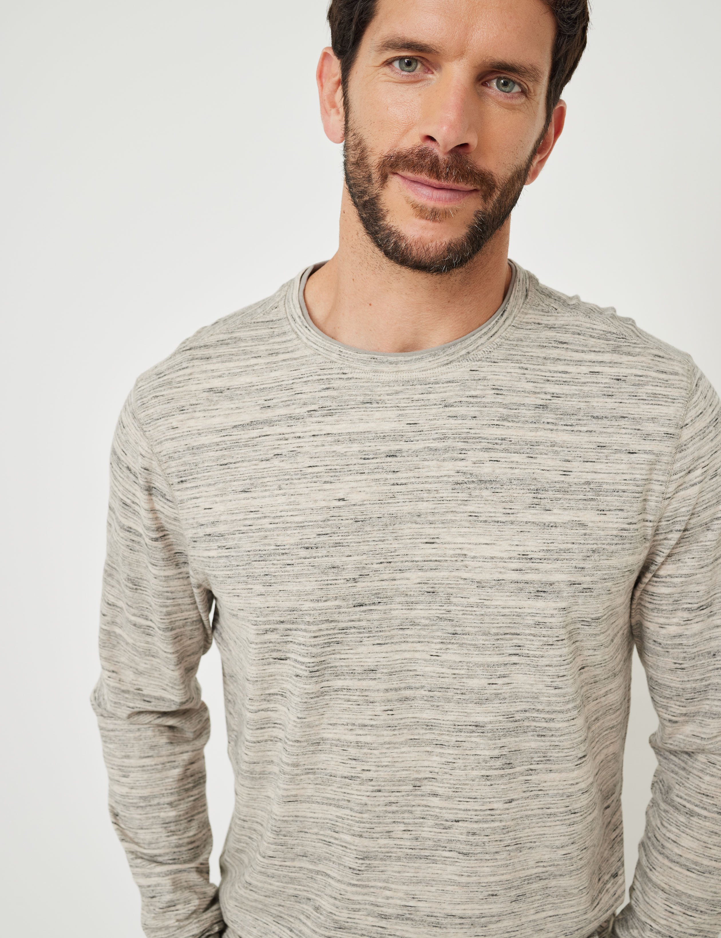 Legeres Longsleeve, Melange-Optik