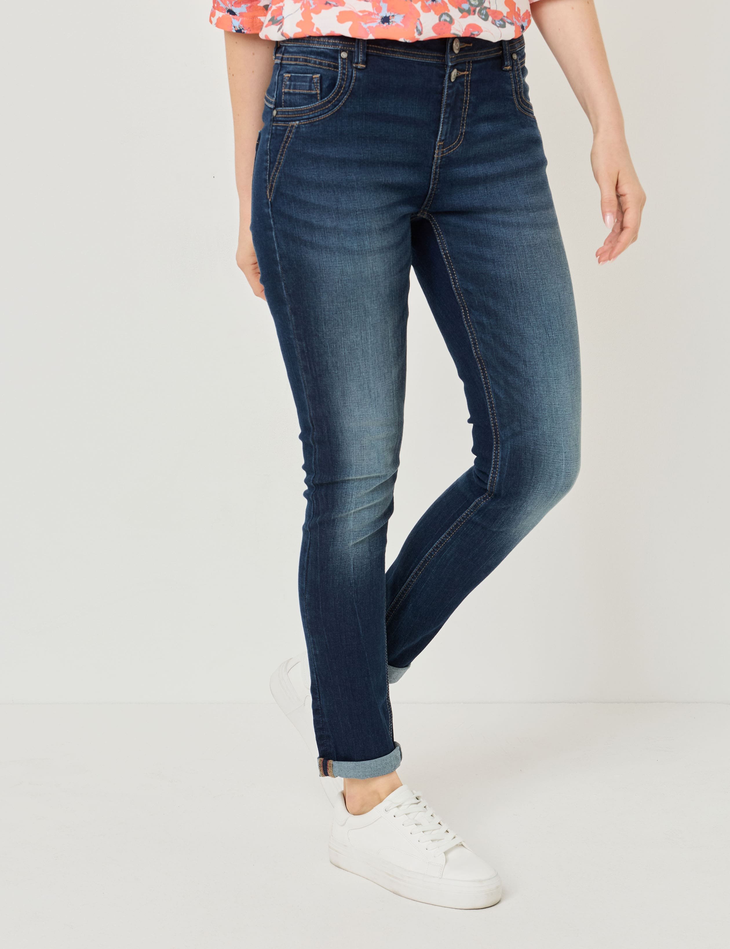 Skinny Fit Jeans mit Stickerei