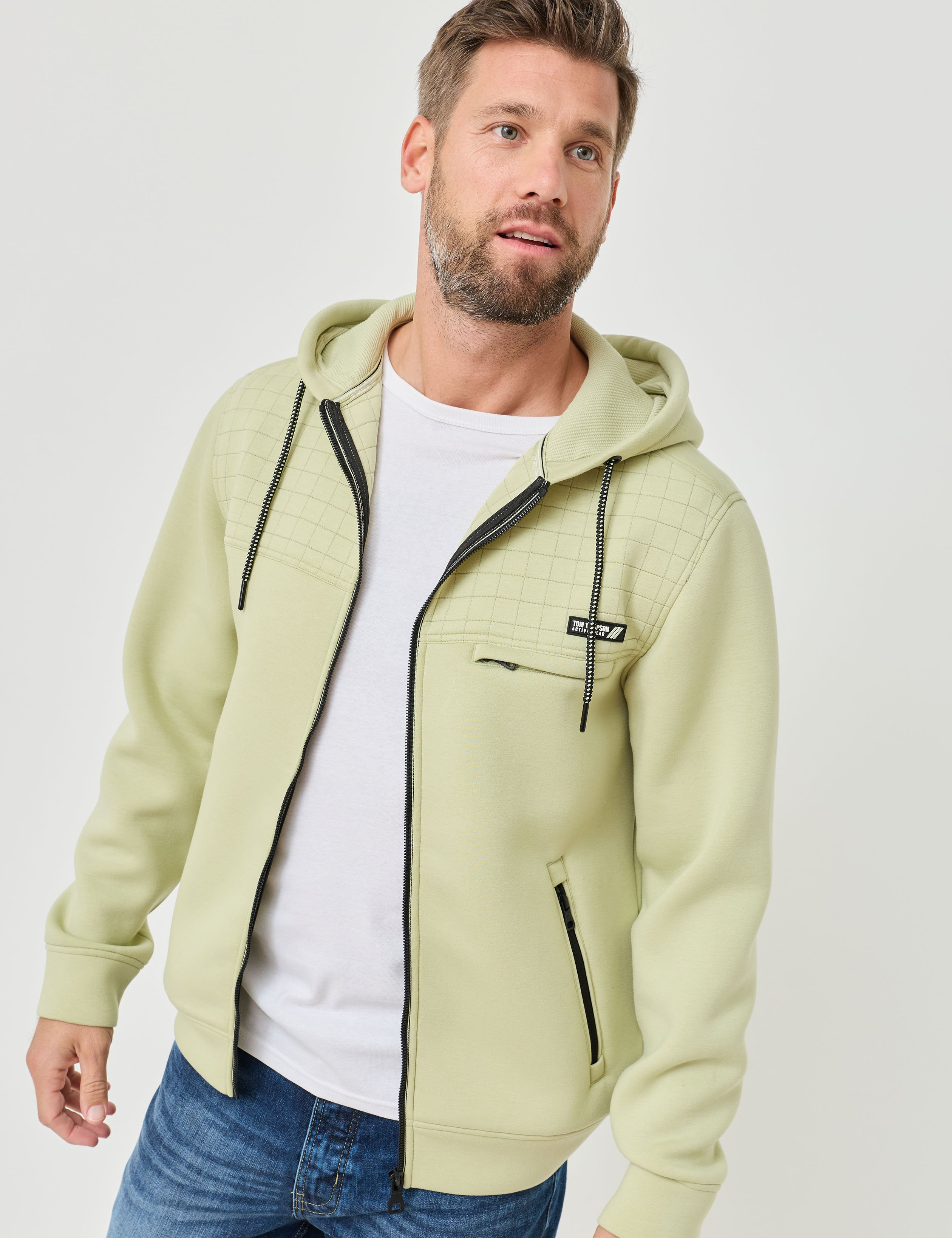 Sweatjacke, weiche Scuba-Qualität