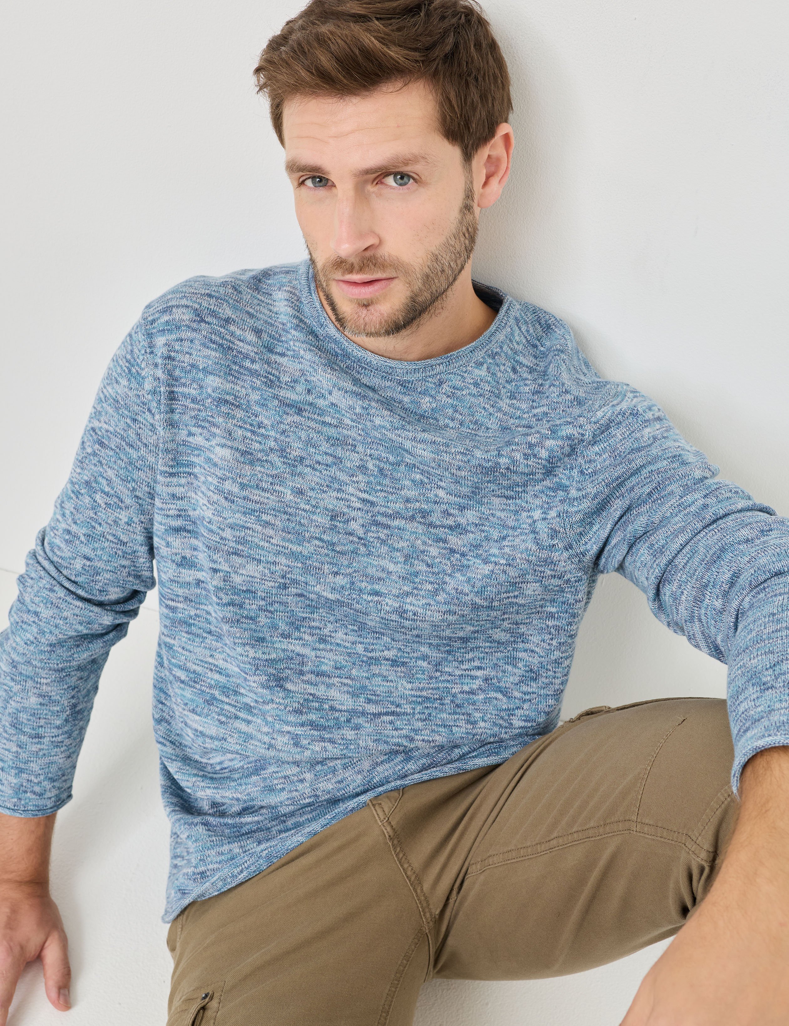 Baumwoll-Pullover aus Effektgarn