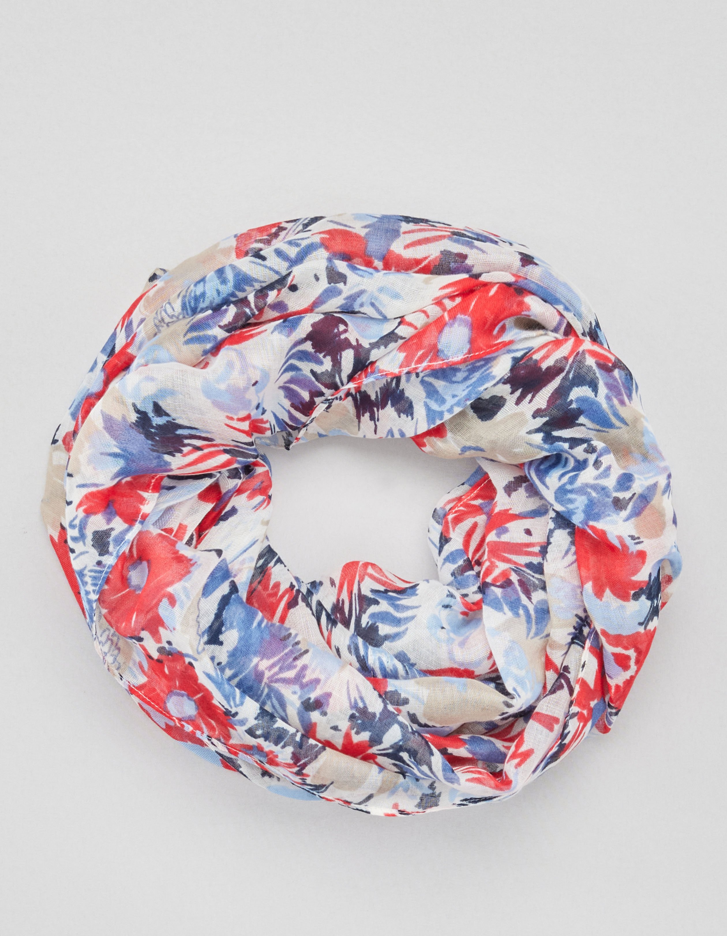 Gemusterter Loop mit Blumen