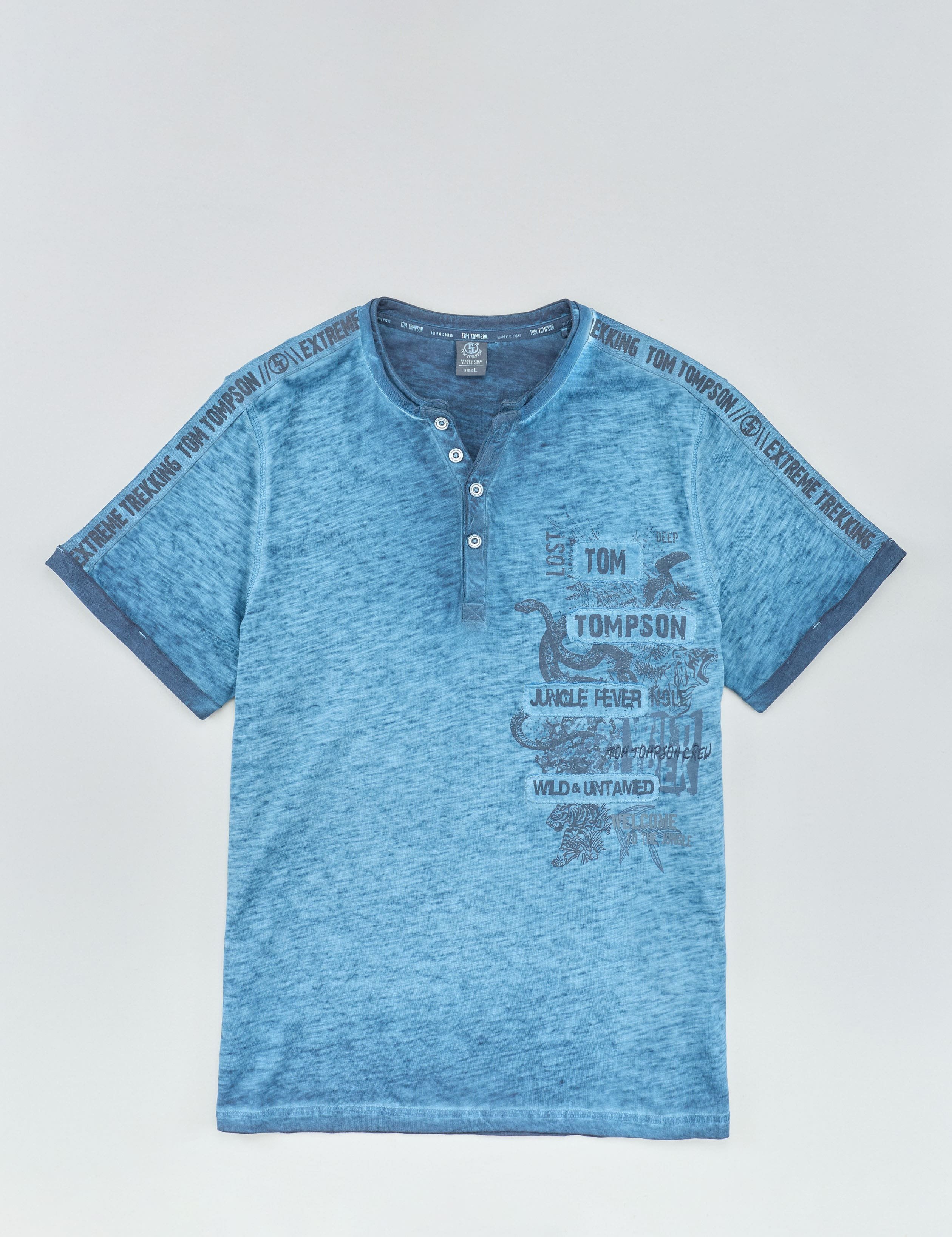 Henley Shirt, gewaschene Optik