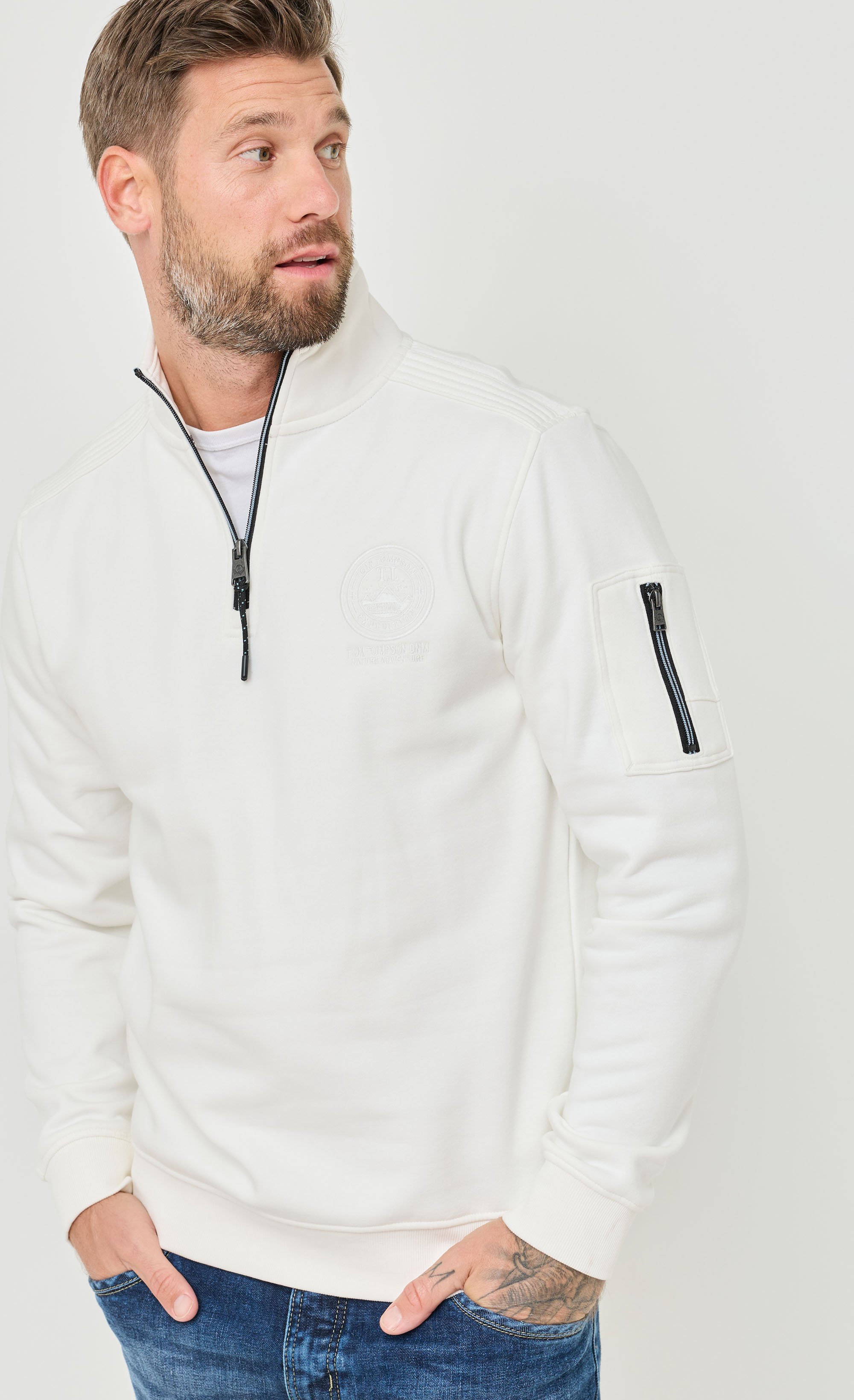 Sweatshirt mit Zip-Kragen