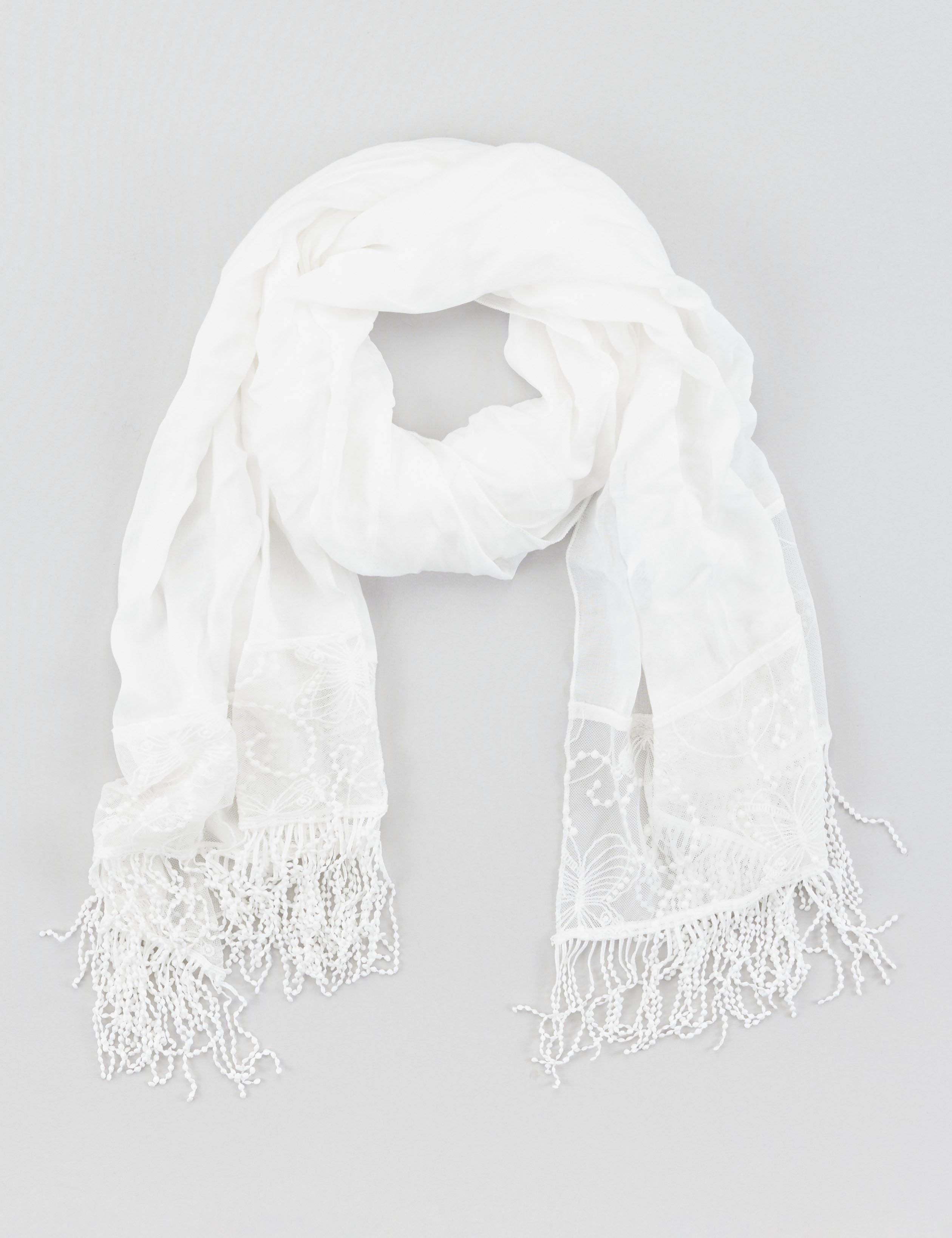 Uni Tuch mit Spitzendetails