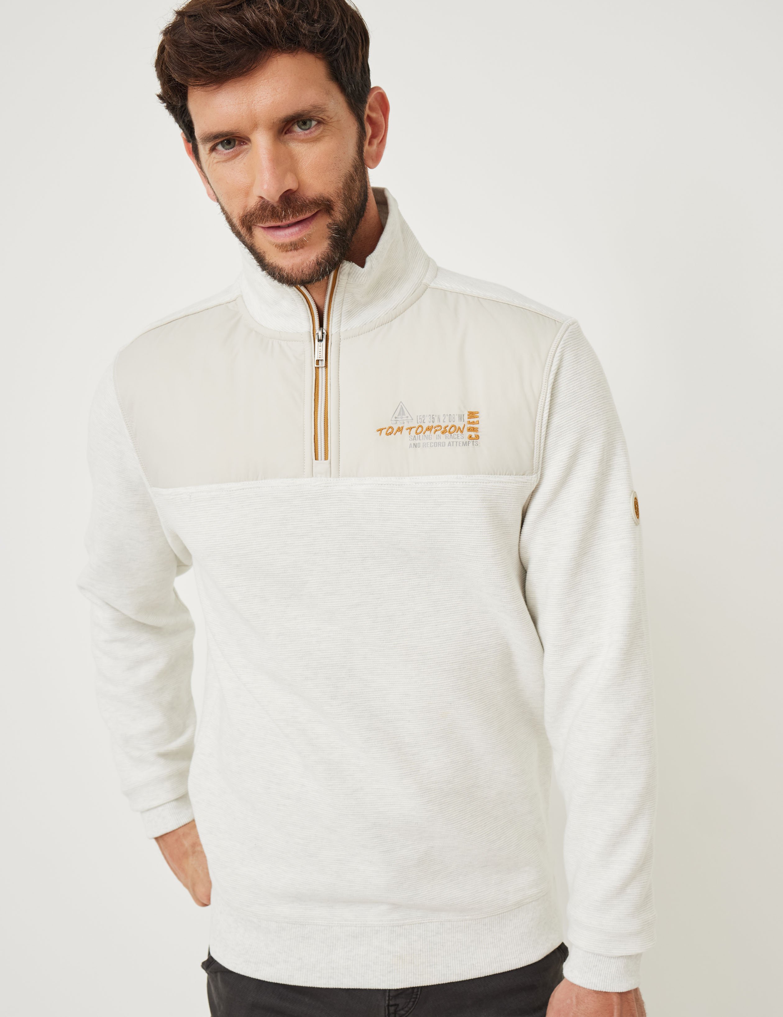 Lässiges Sweatshirt m. Troyerkragen