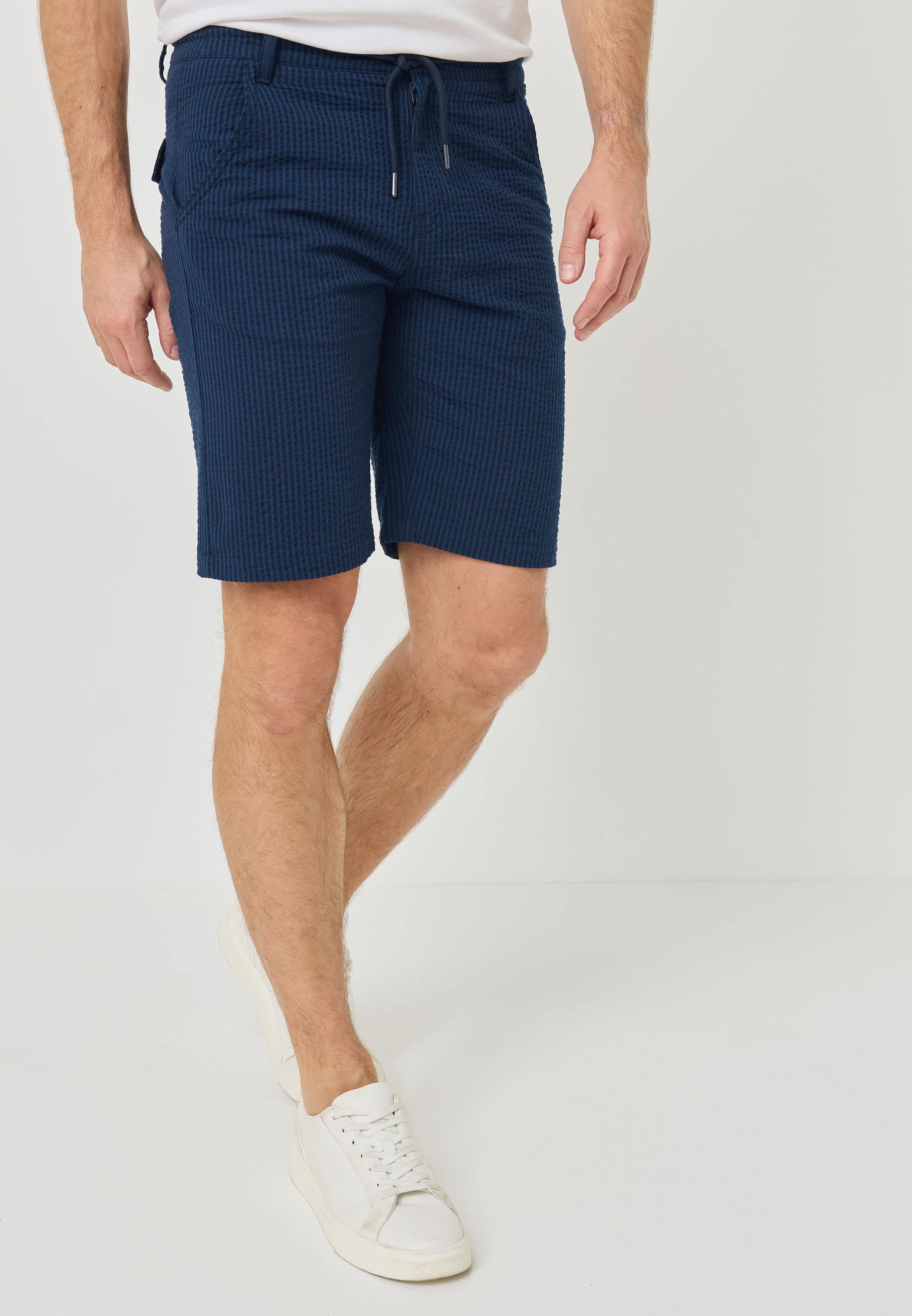 Modische Chino-Shorts, Seersucker