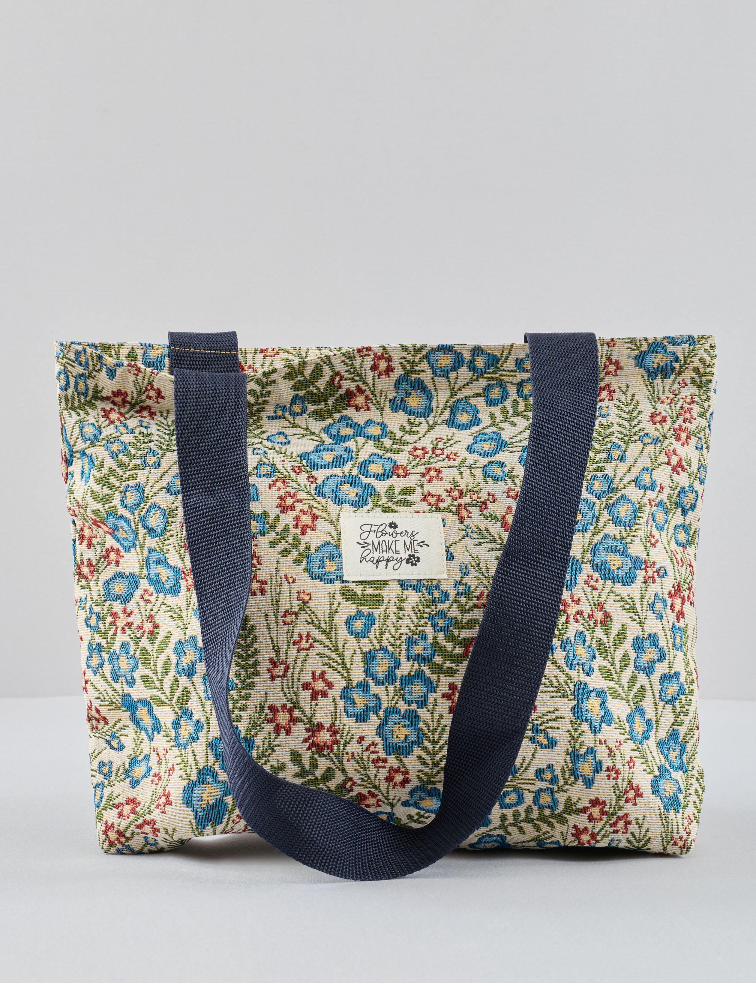 Mittelgroßer Shopper, Blumen-Print