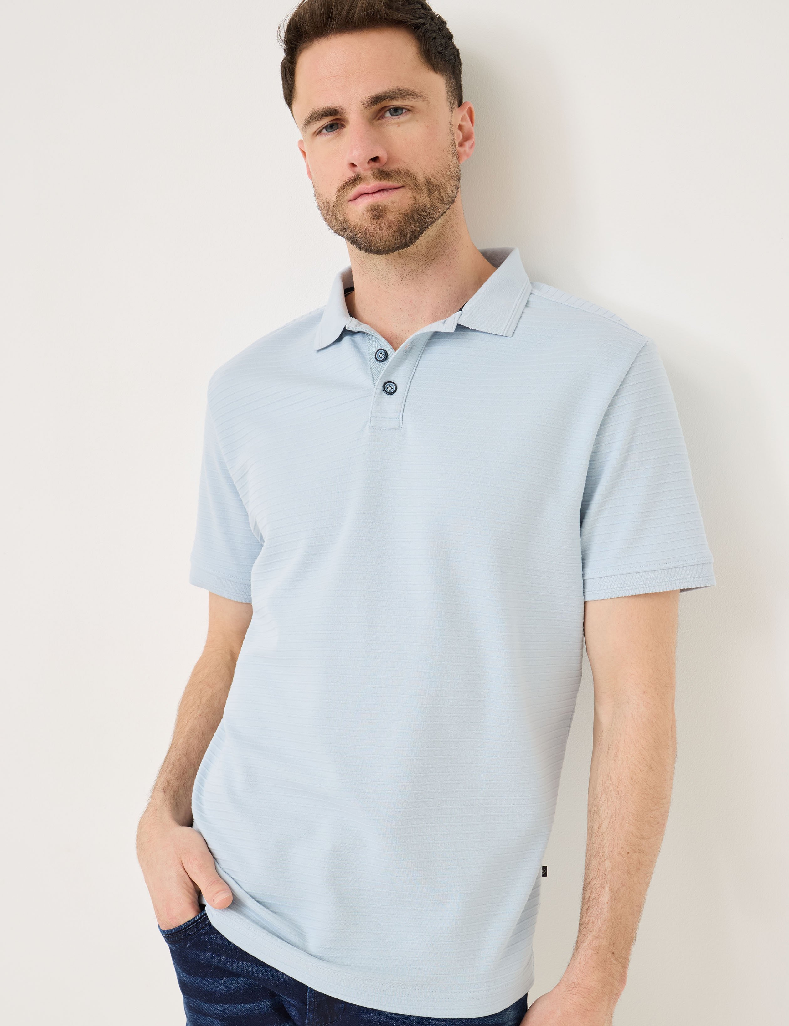Polo-Shirt, dezente Streifenoptik