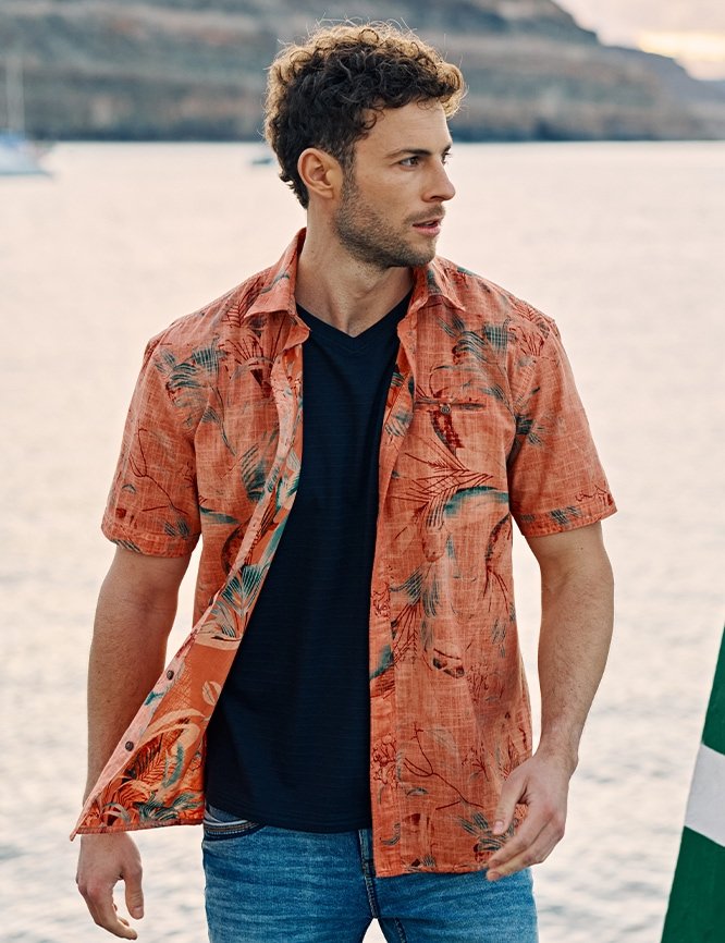 Hemd mit inside out Print