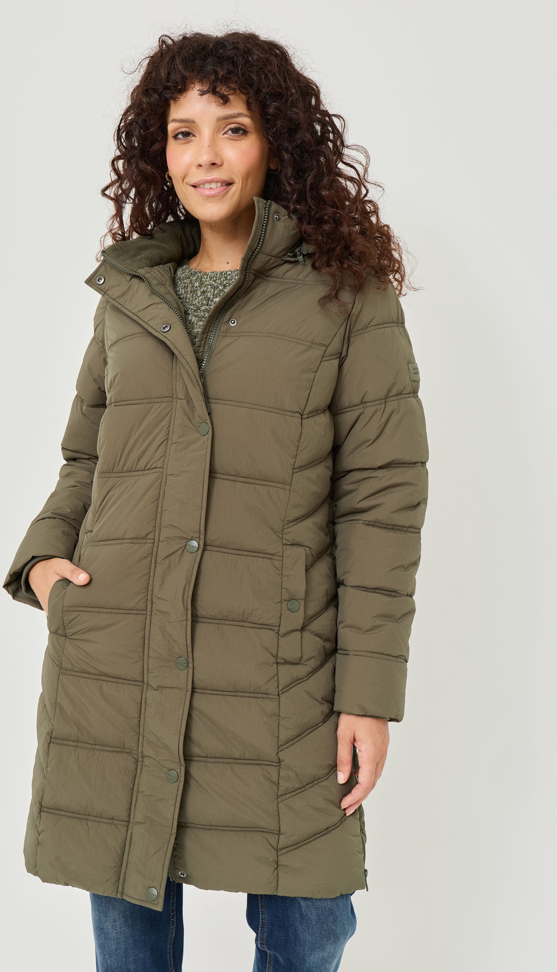 Warmer Steppmantel mit Kapuze