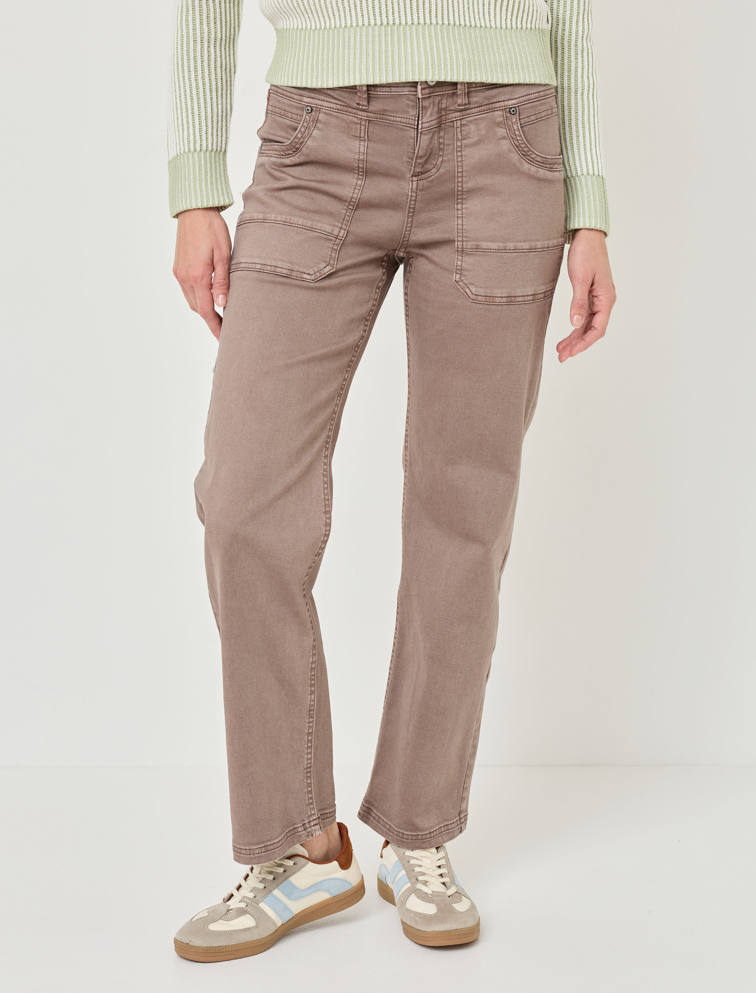 Wide Leg Hose im Denim-Look