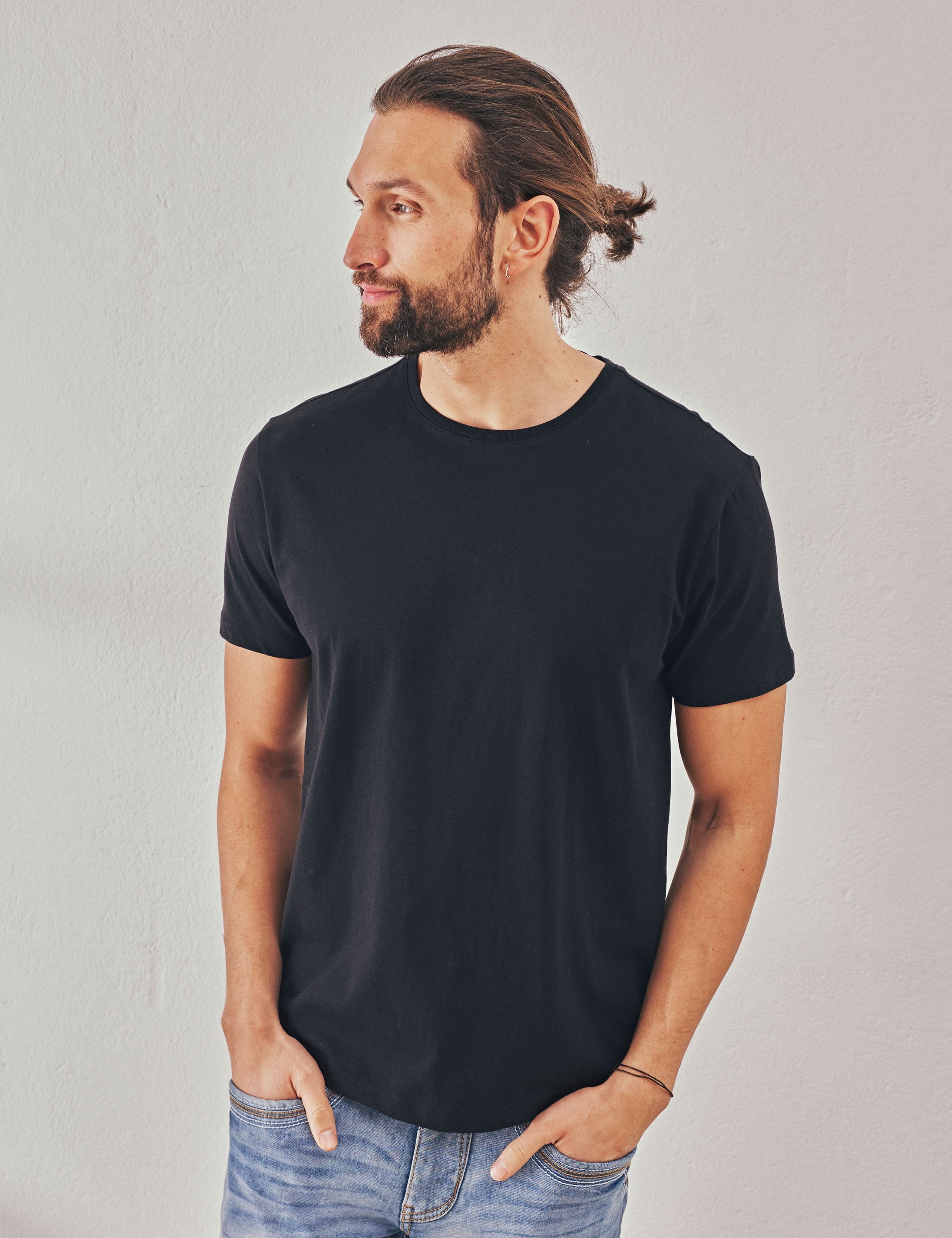 Basic T-Shirt aus Single Jersey