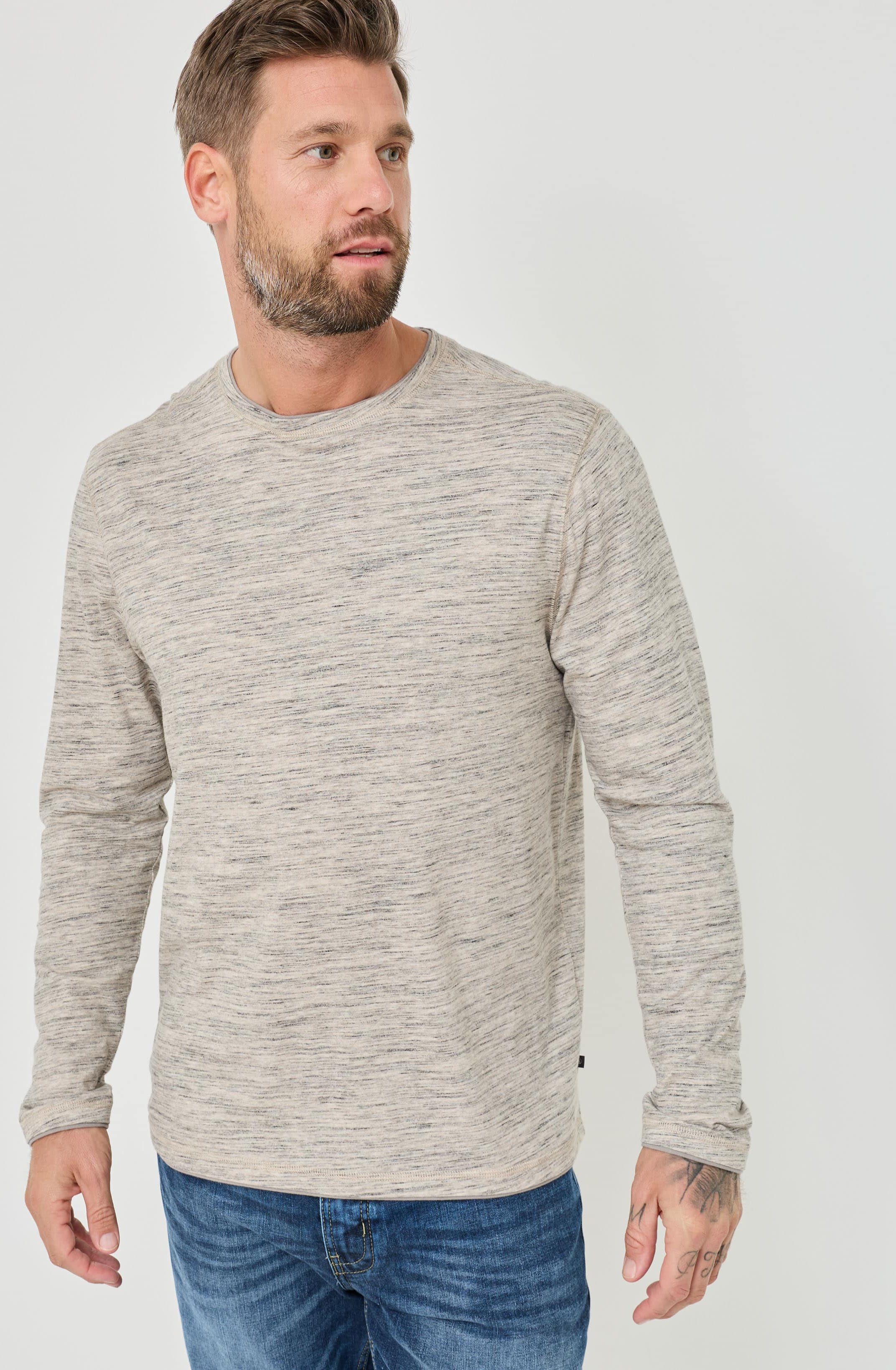 Longsleeve mit Melange-Effekt