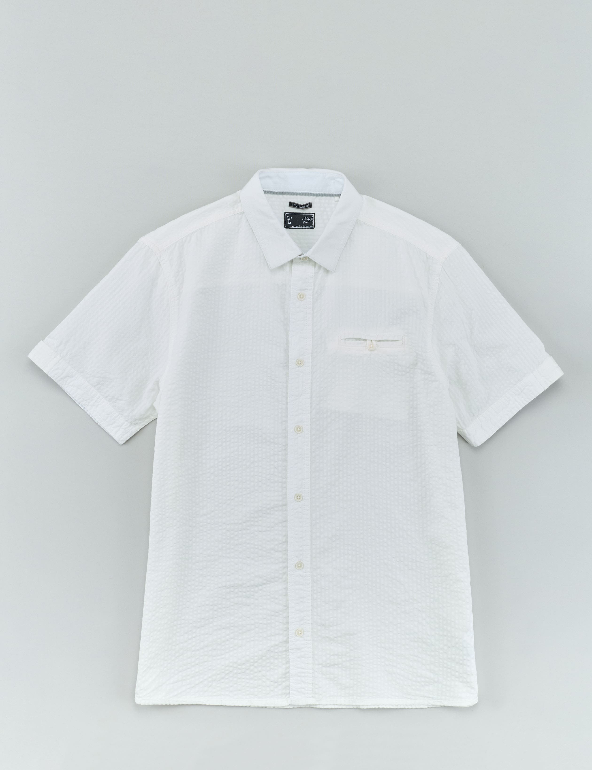 Pflegeleichtes Hemd, Seersucker