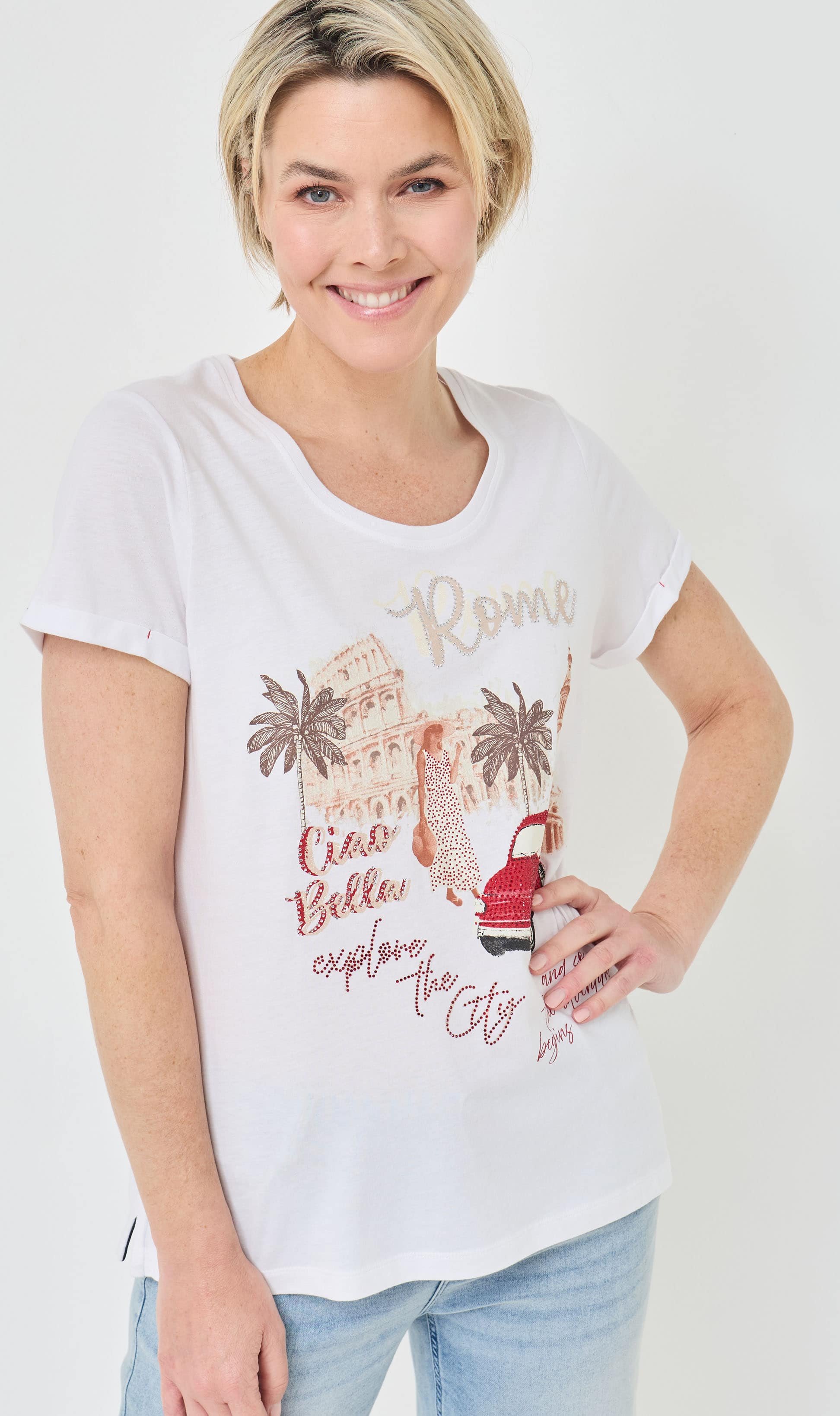 Luftiges Shirt mit Frontmotiv