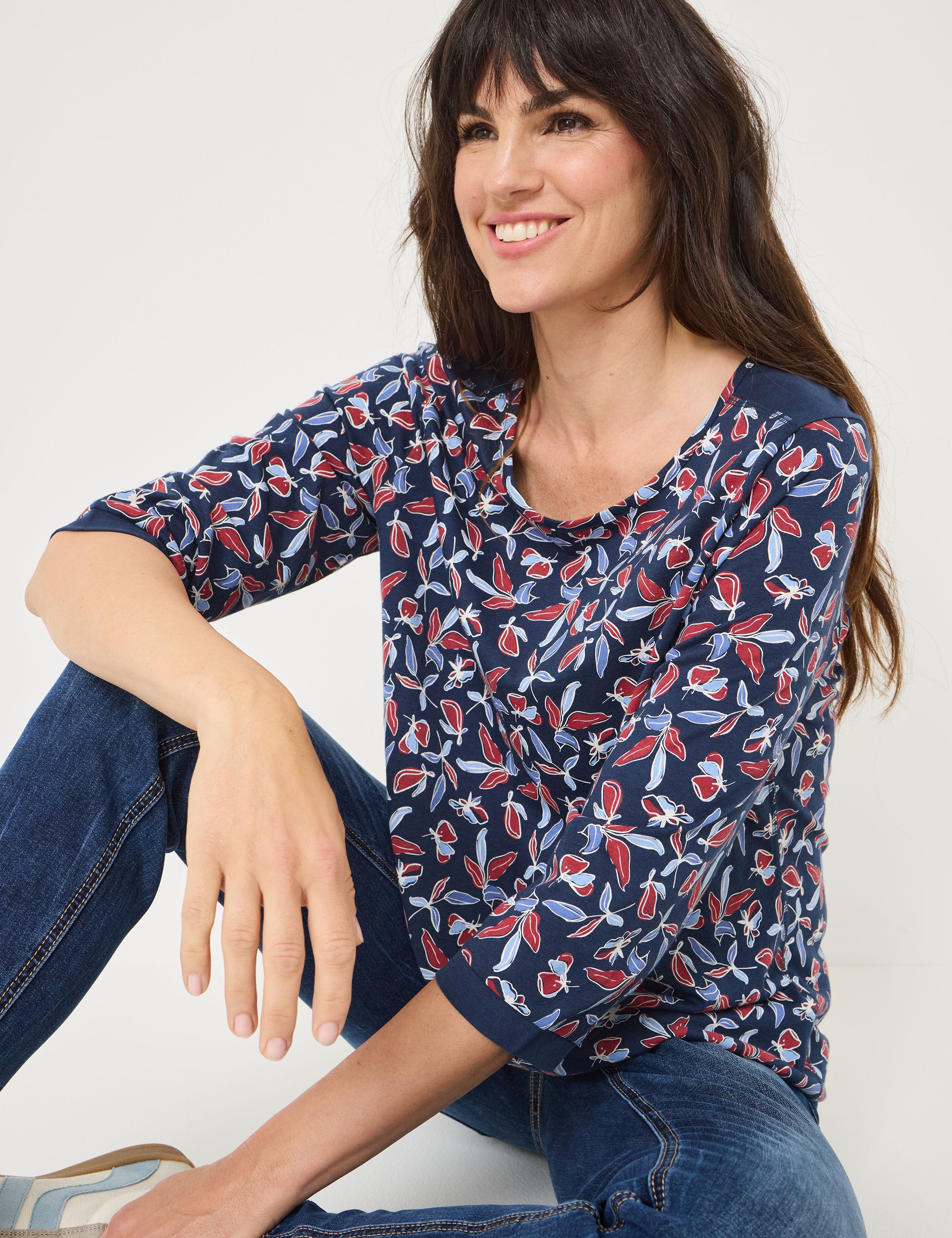 Thumbnail - Leichtes T-Shirt mit Allover-Print