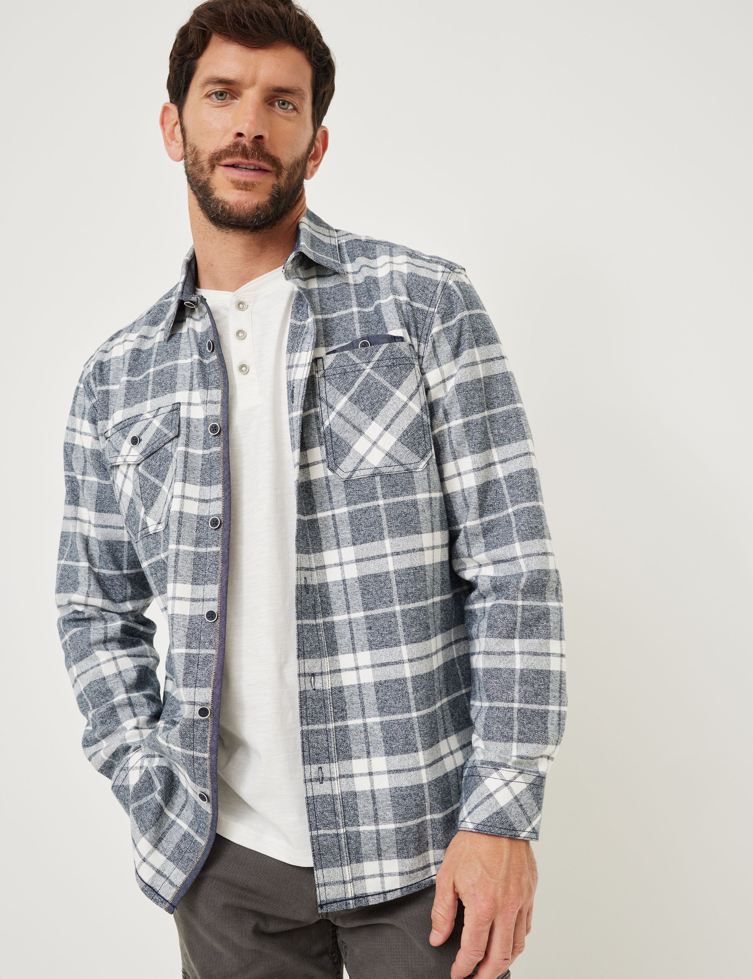 100% Cotton: Flanellhemd mit Karo