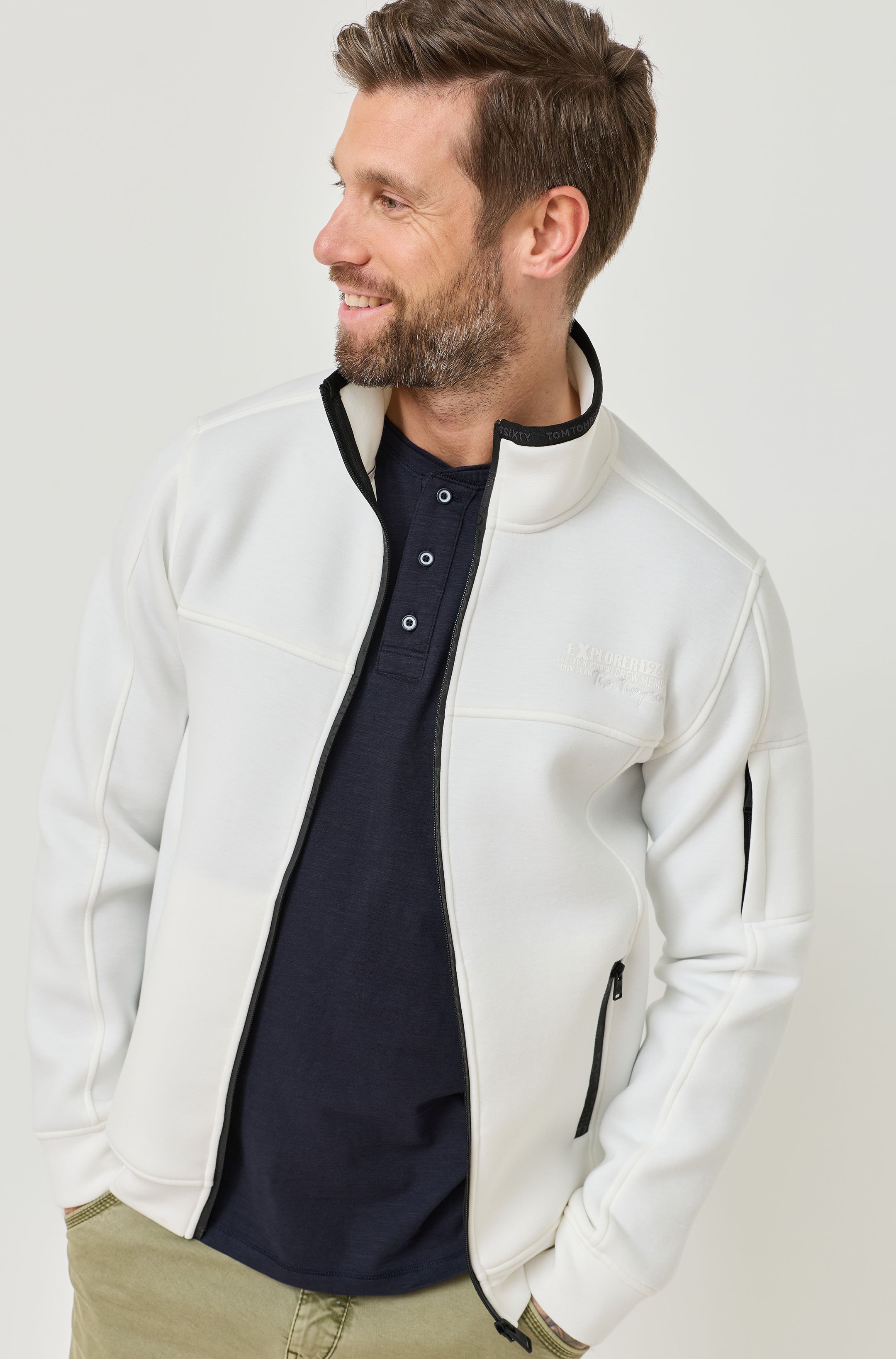 Sweat-Jacke aus Scuba-Material