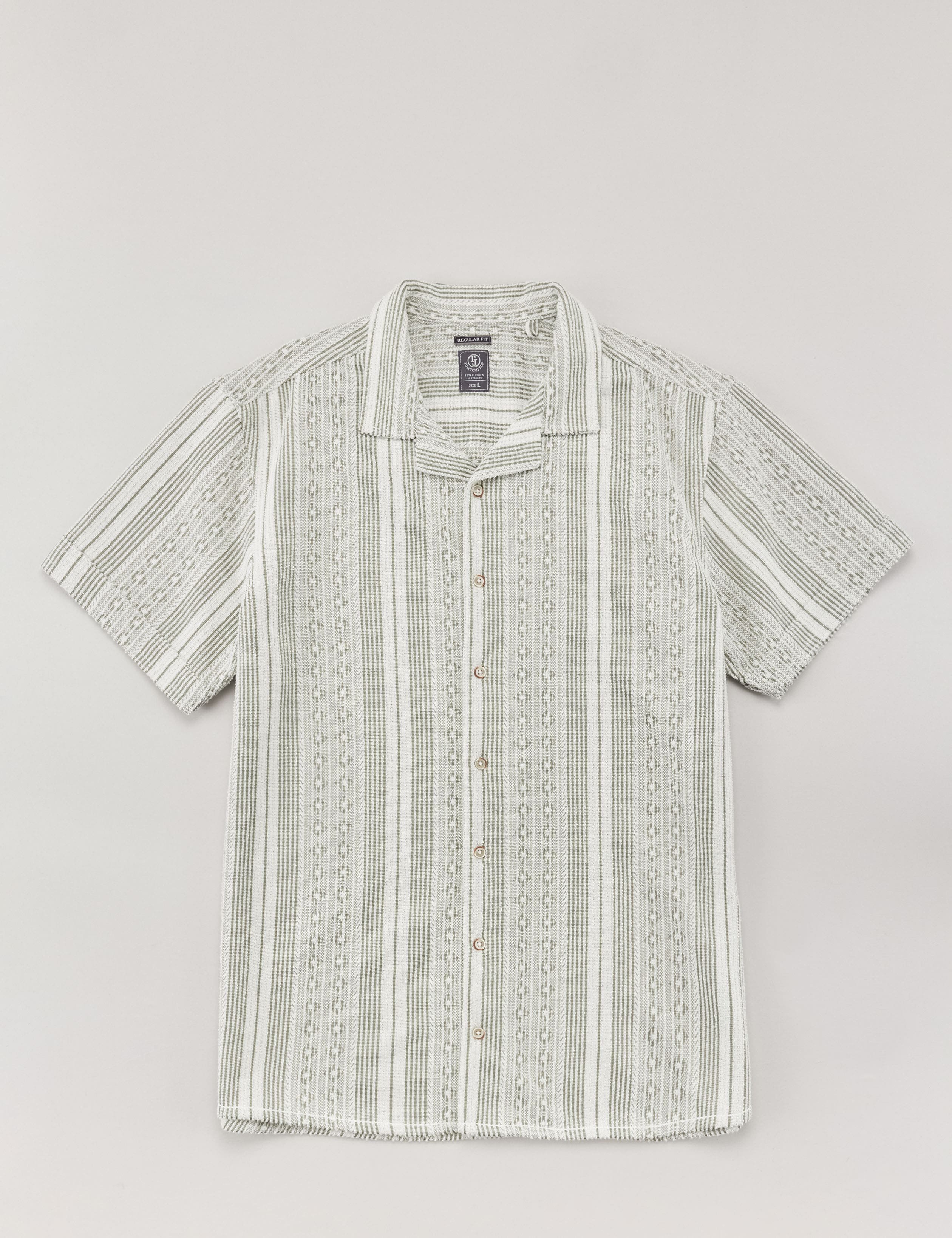 Streifenhemd mit Strukturmuster